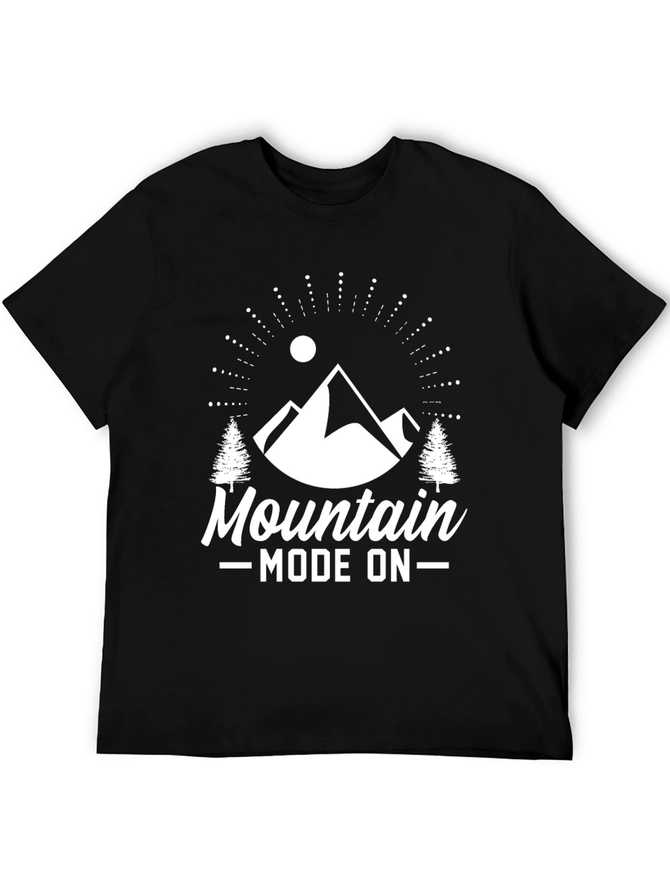 Mountain Mode On Black Graphic Tee