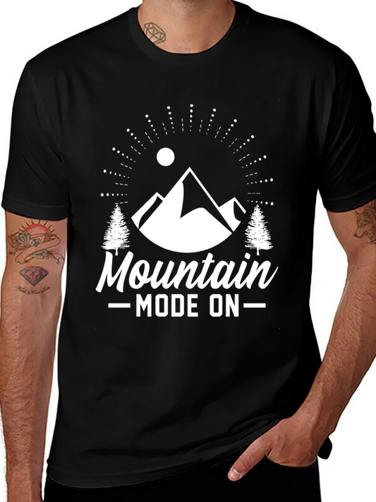 Mountain Mode On Black Graphic Tee