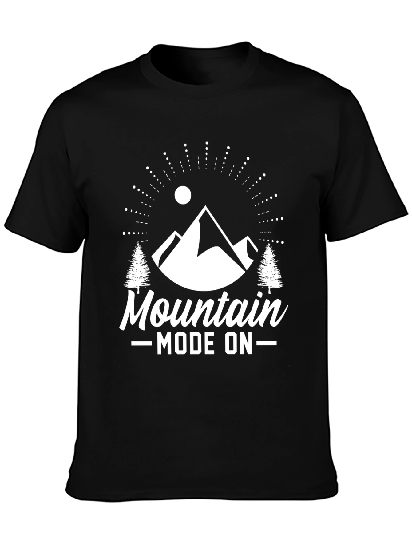Mountain Mode On Black Graphic Tee