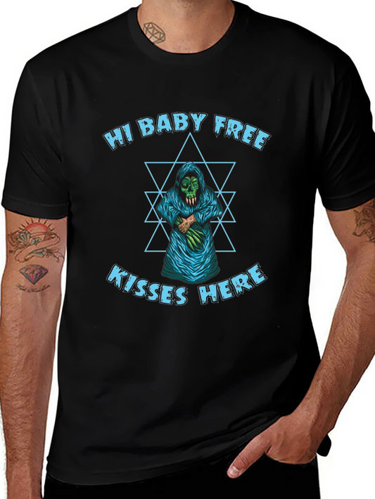 Hi Baby Free Kisses Here Graphic Tee