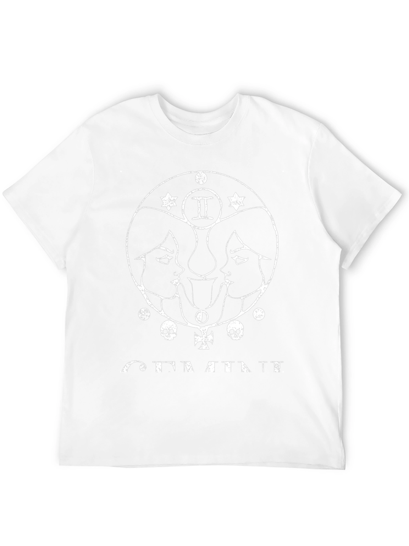 Gemini Zodiac Graphic Tee - Black T-Shirt