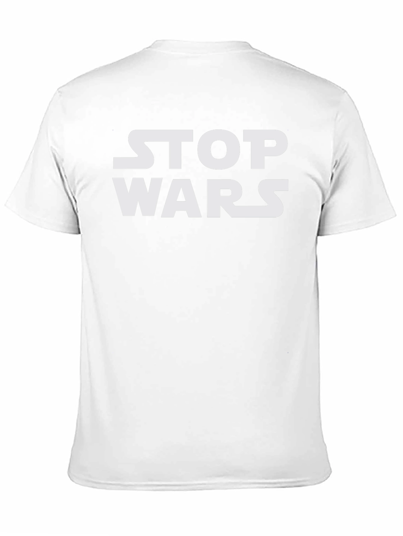 Stop Wars Graphic Tee - Black Cotton T-Shirt