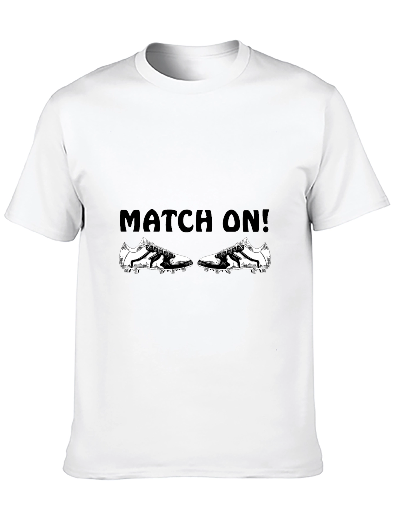 Match On! Black Graphic T-Shirt