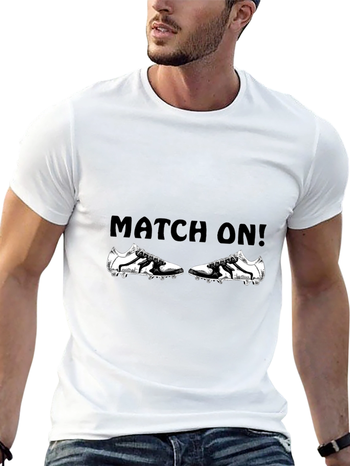 Match On! Black Graphic T-Shirt