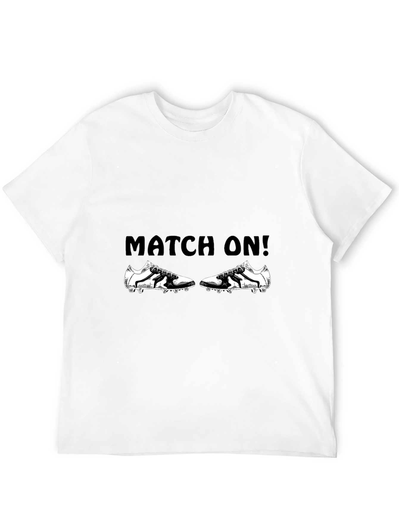 Match On! Black Graphic T-Shirt