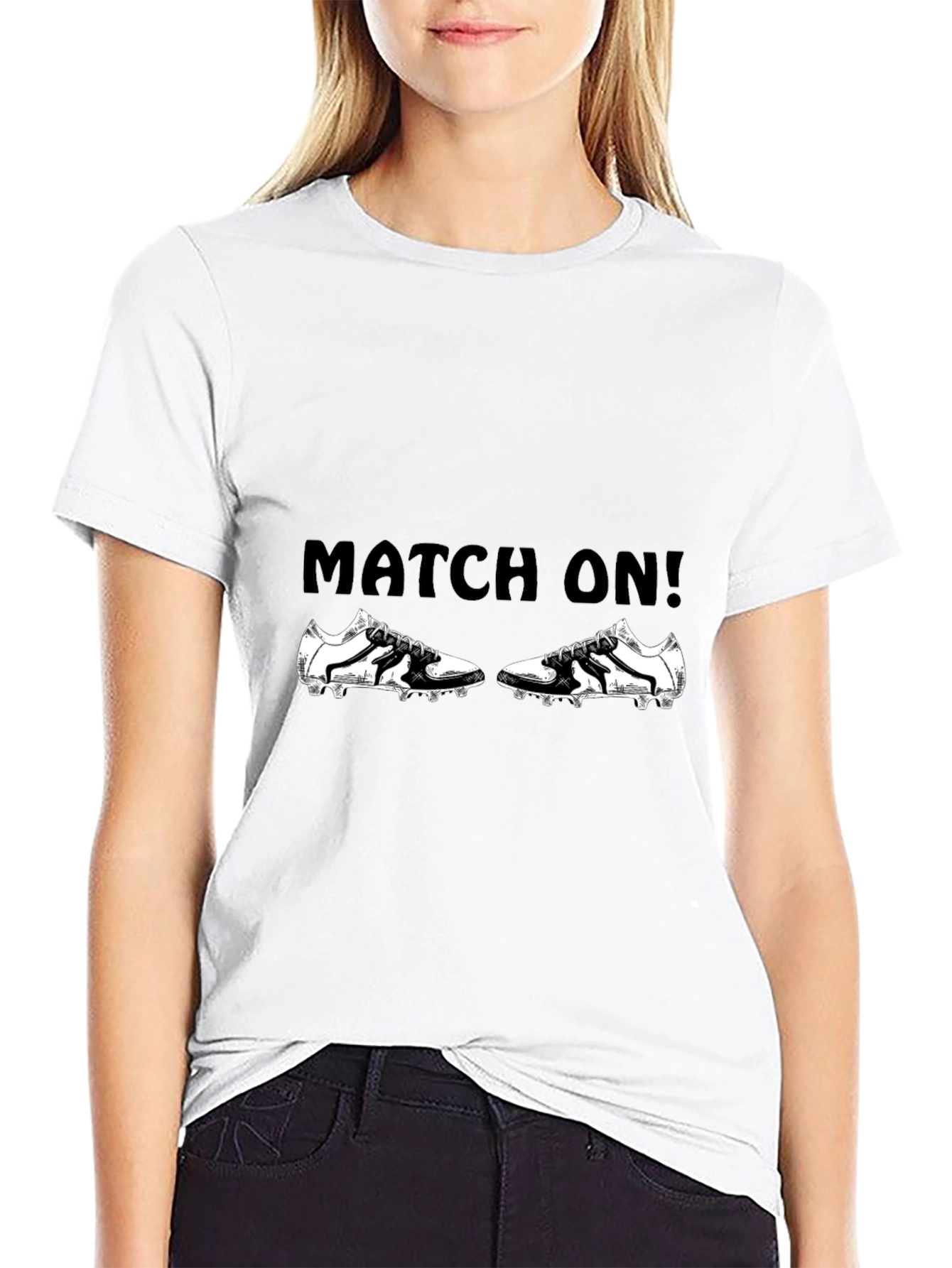 Match On! Black Graphic T-Shirt