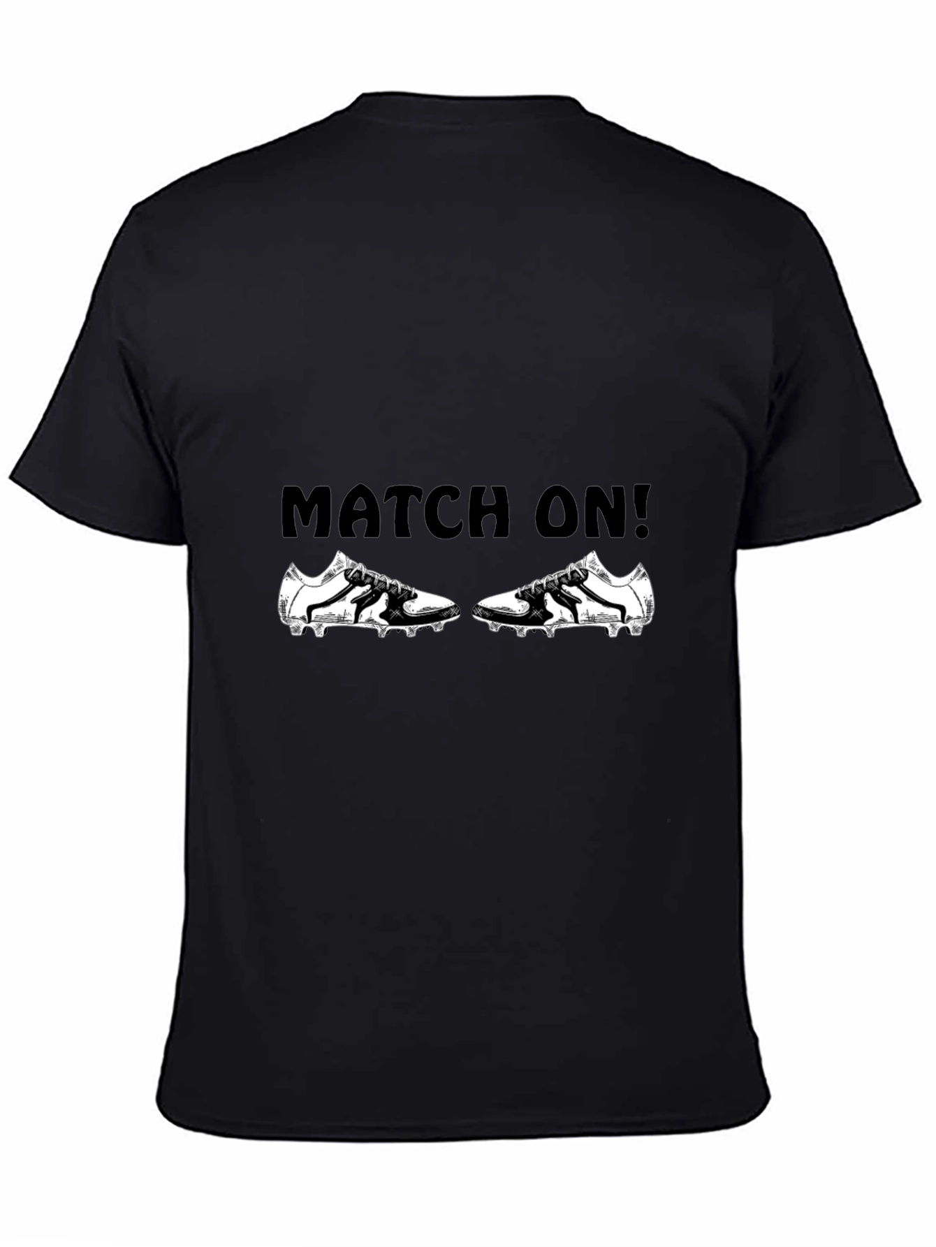 Match On! Black Graphic T-Shirt