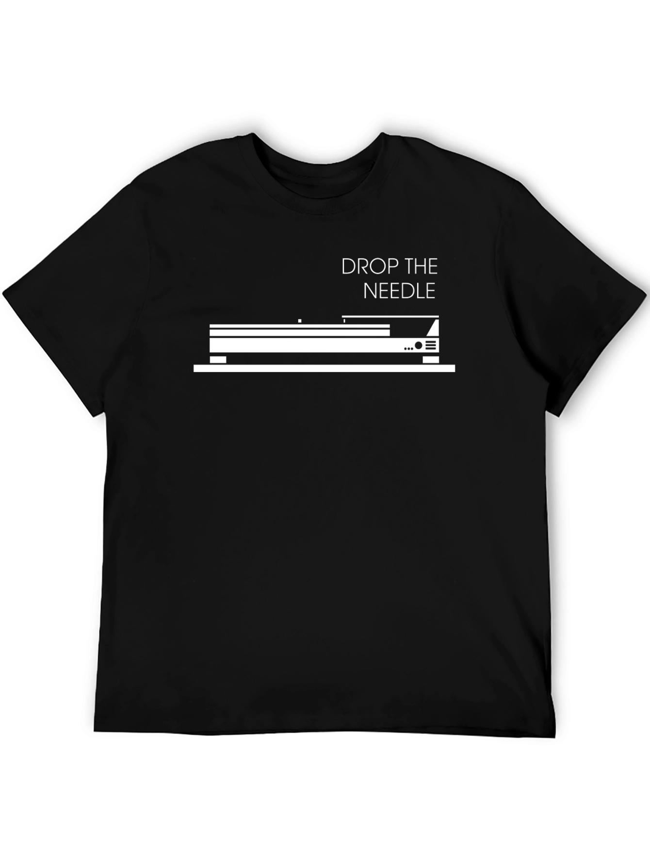 Drop The Needle Black Graphic Tee
