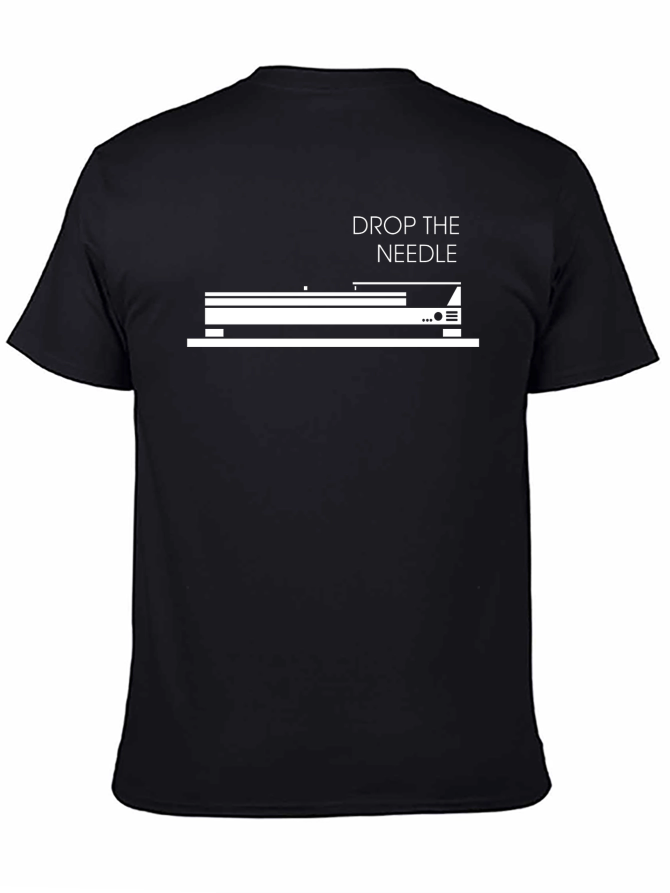 Drop The Needle Black Graphic Tee