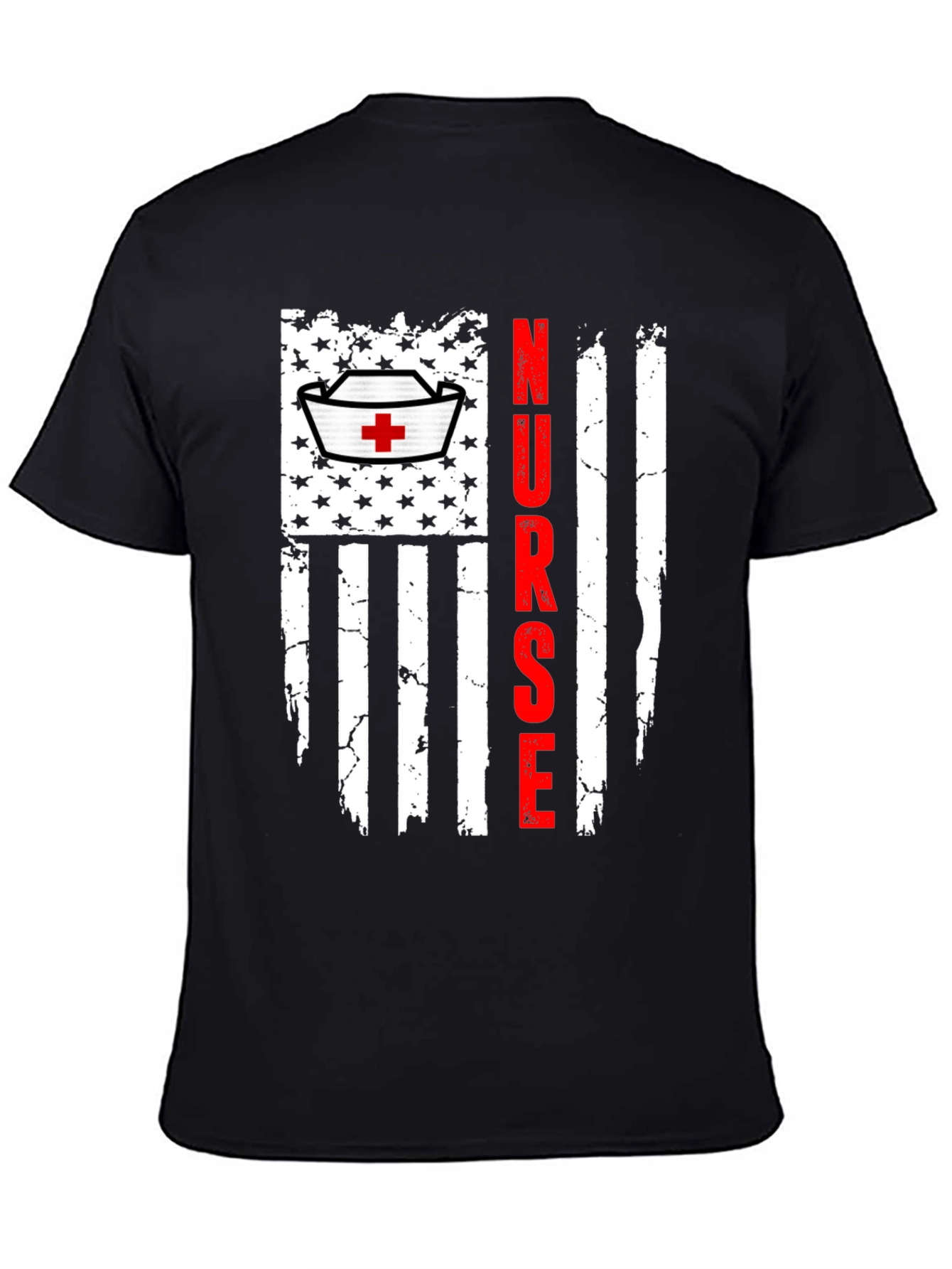 Nurse American Flag Graphic T-Shirt