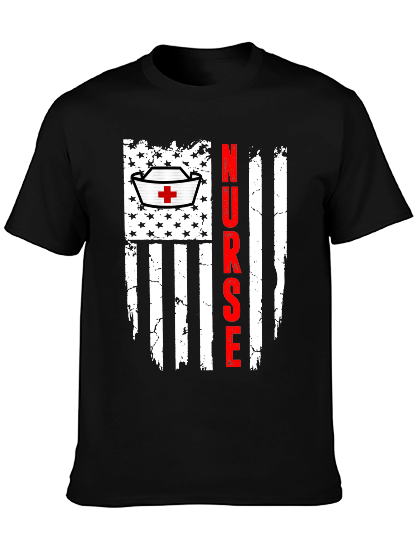 Nurse American Flag Graphic T-Shirt