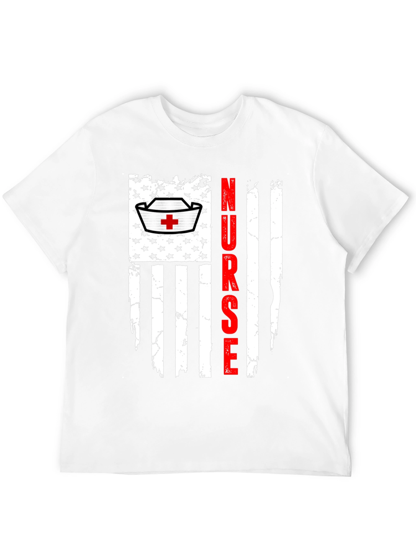 Nurse American Flag Graphic T-Shirt