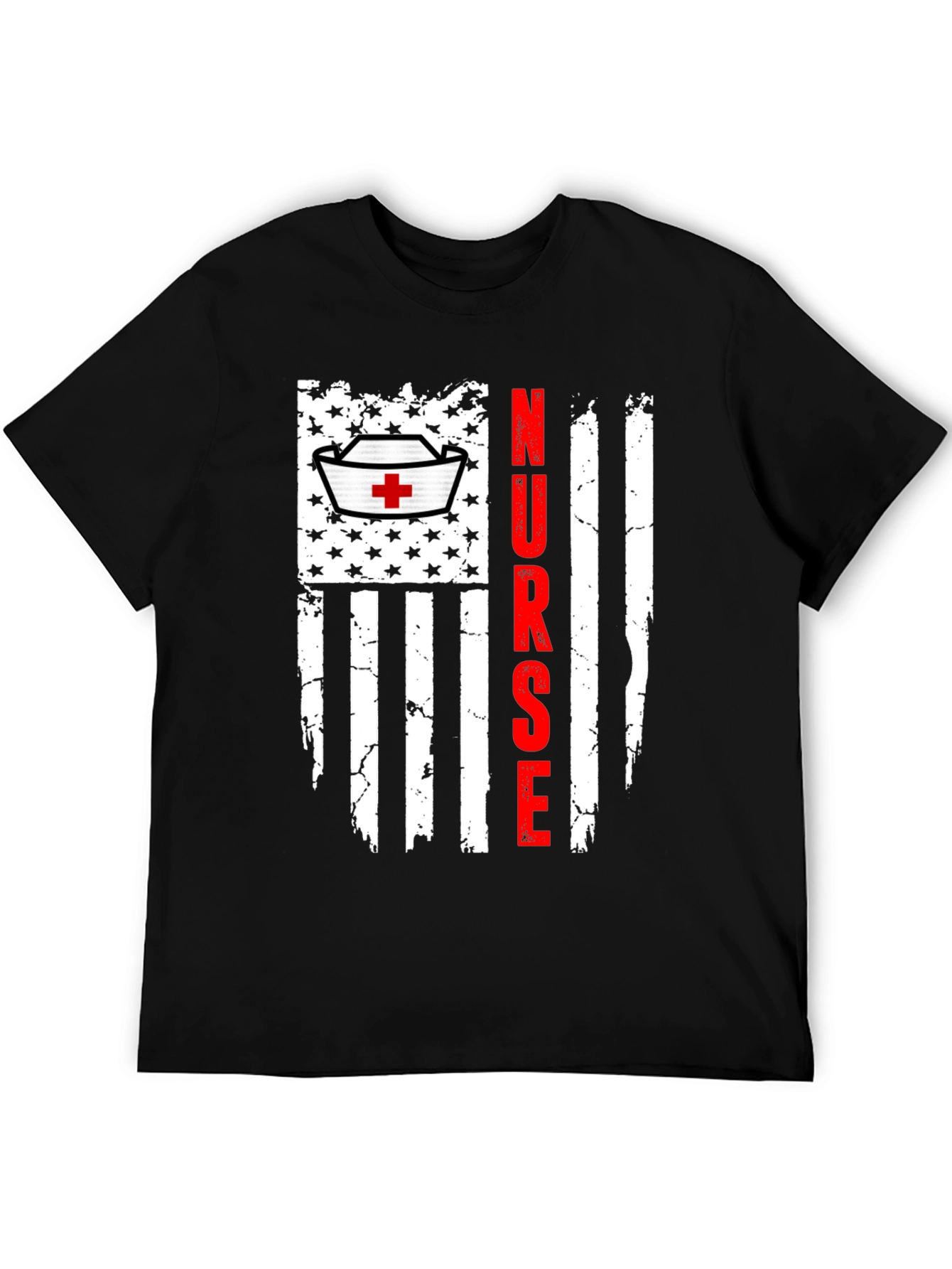 Nurse American Flag Graphic T-Shirt