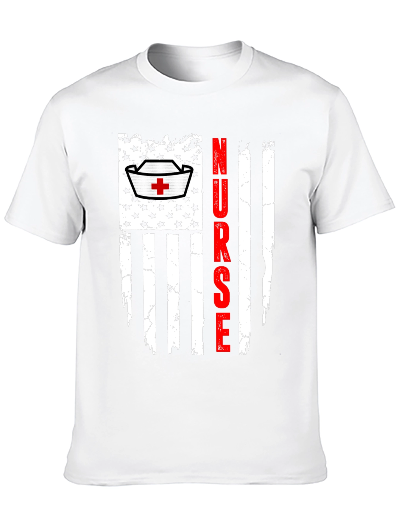 Nurse American Flag Graphic T-Shirt