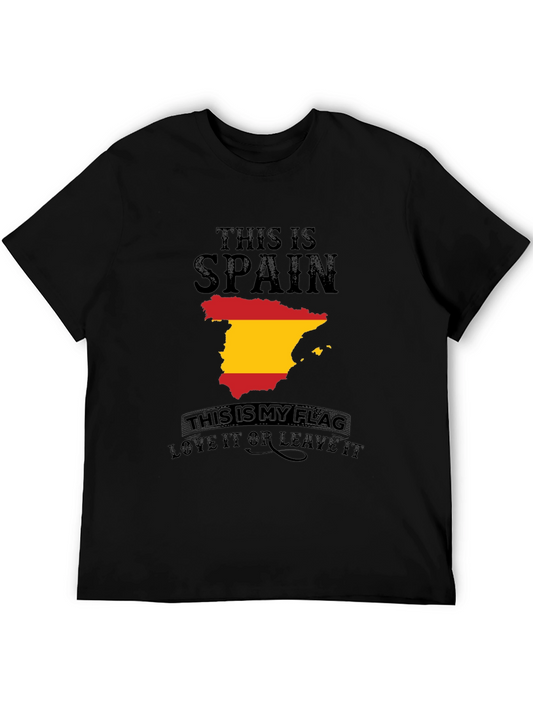Spain Flag Graphic T-Shirt - Love It or Leave It