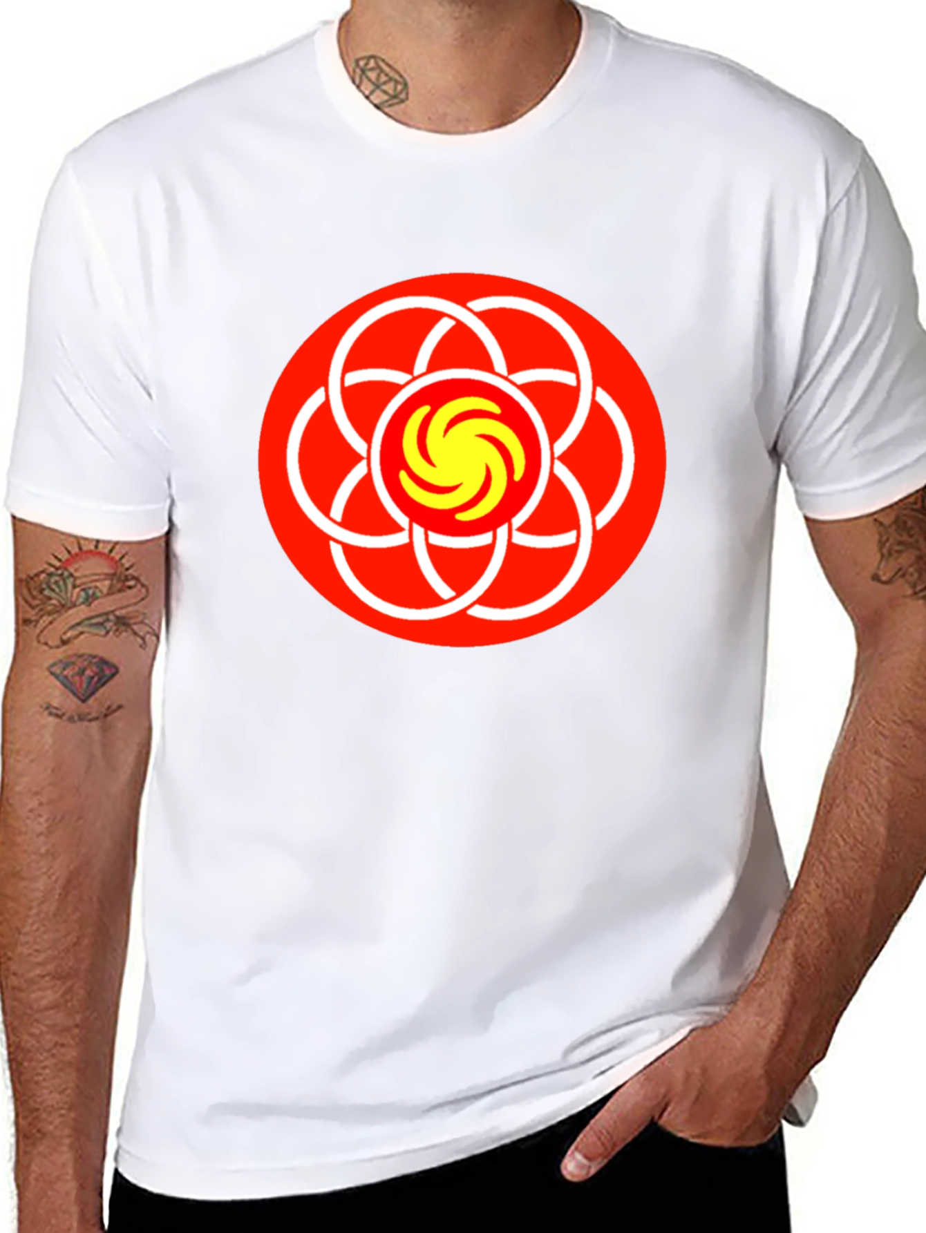 Abstract Graphic Tee - Geometric Design