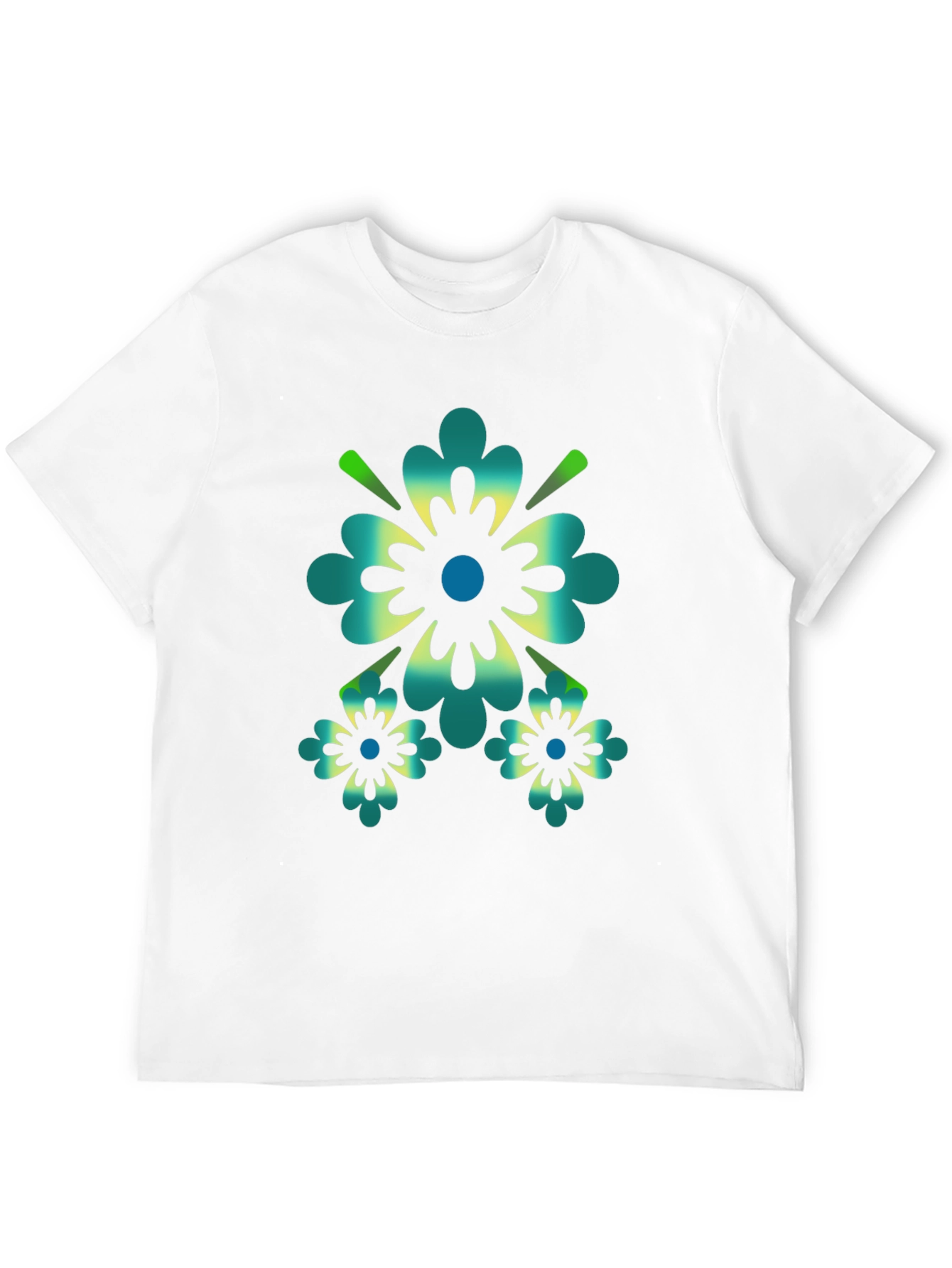 Floral Graphic Print Black T-Shirt