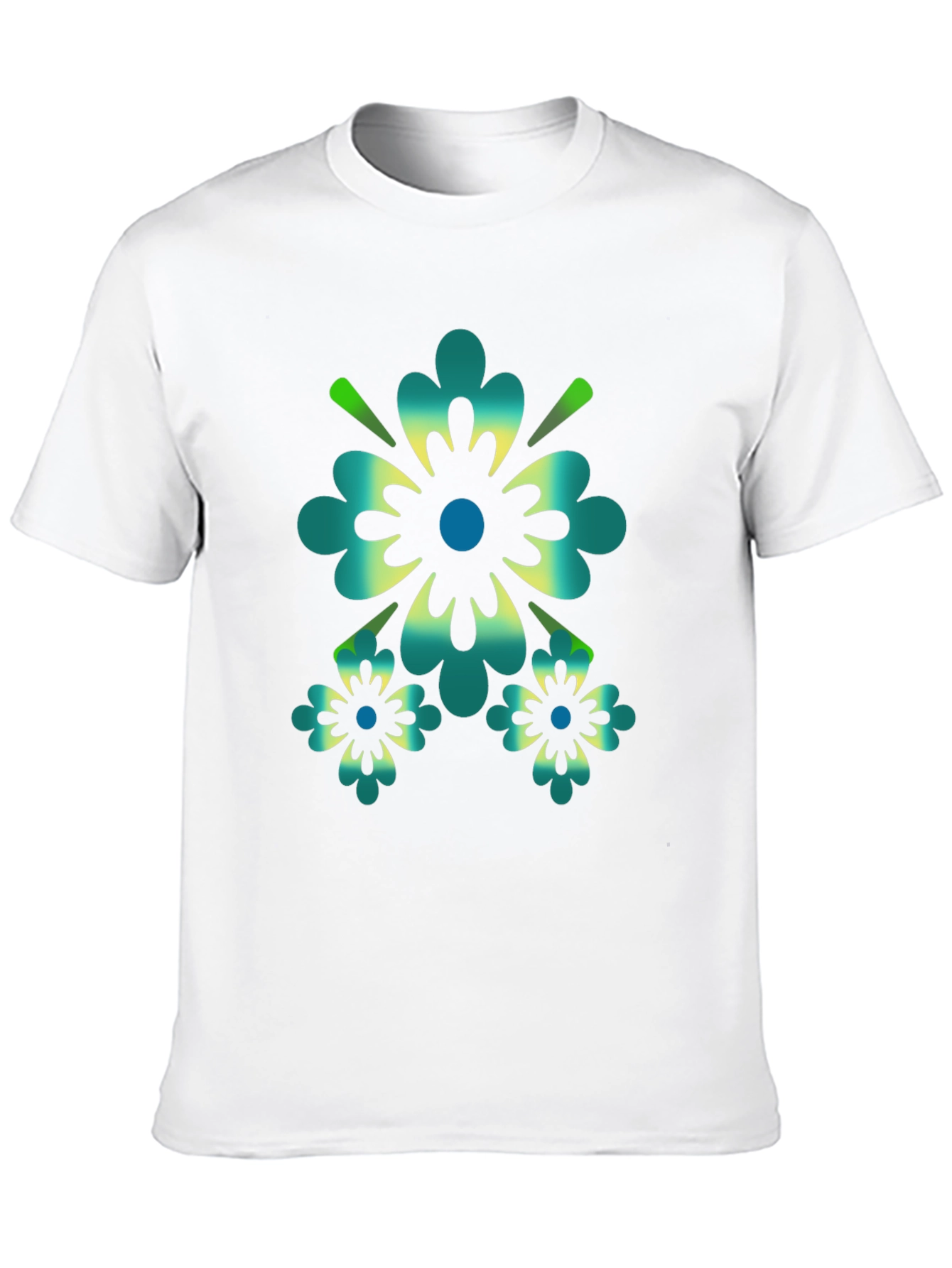 Floral Graphic Print Black T-Shirt