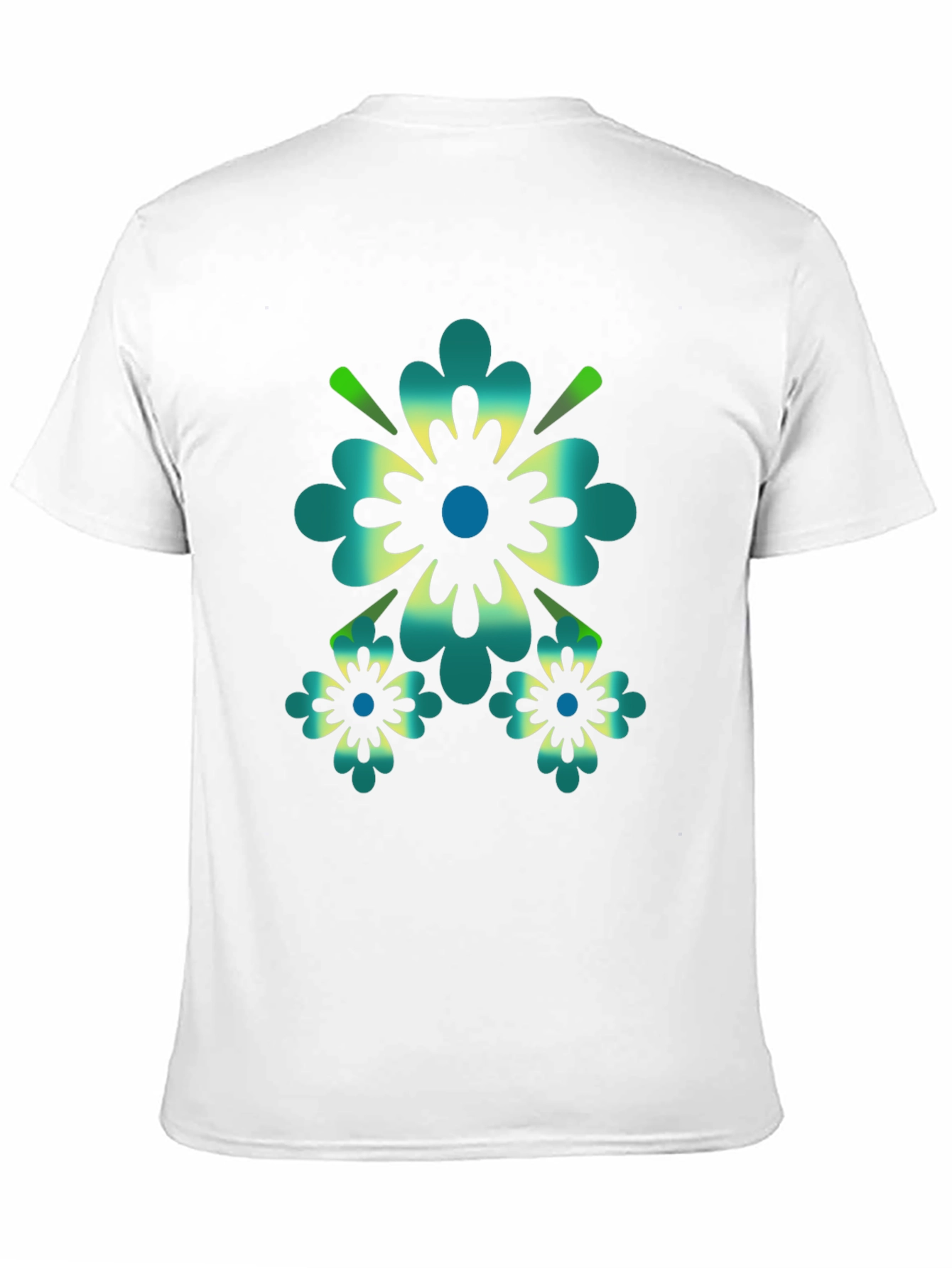 Floral Graphic Print Black T-Shirt