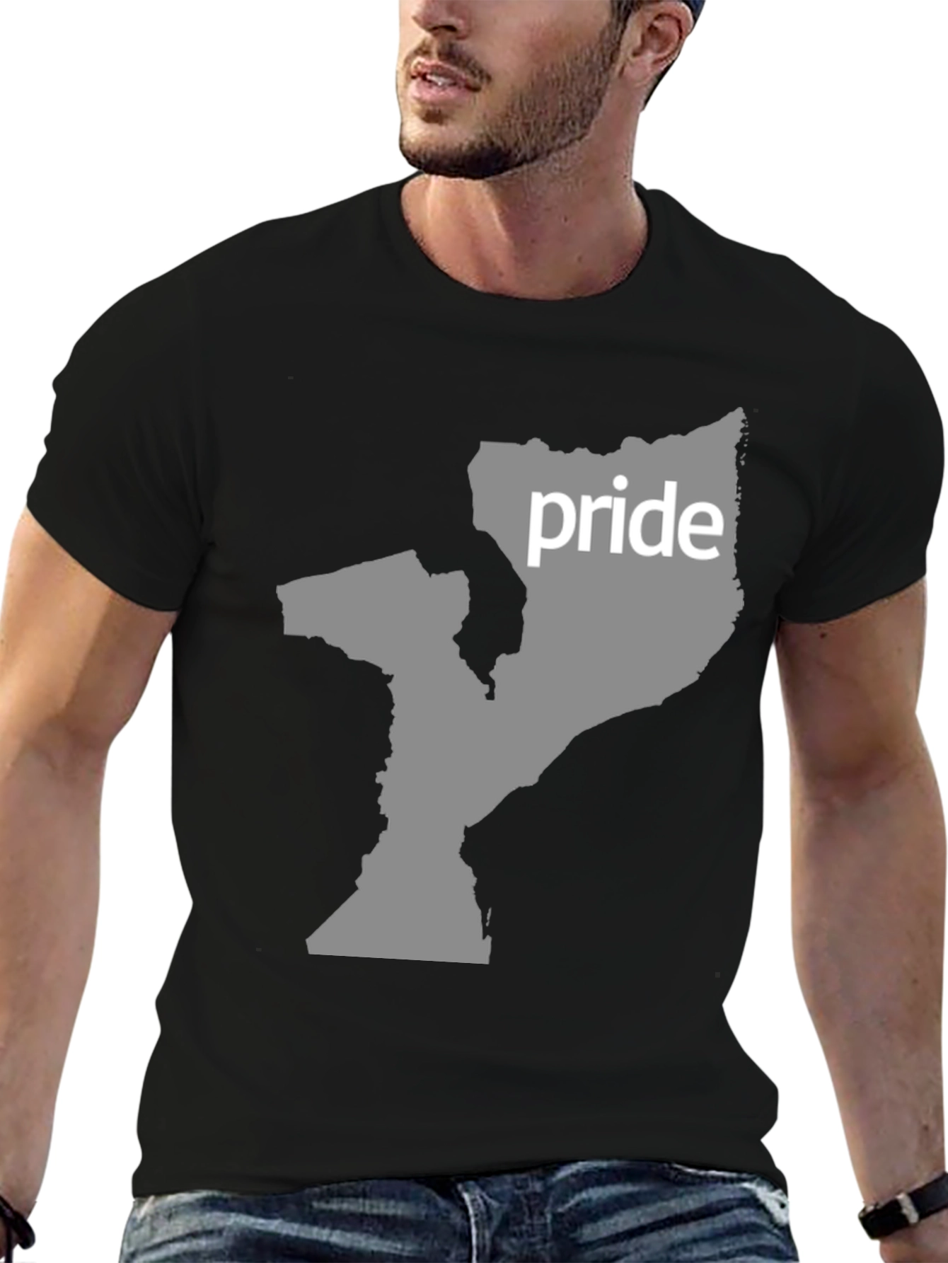 Pride Mozambique Map Graphic T-Shirt