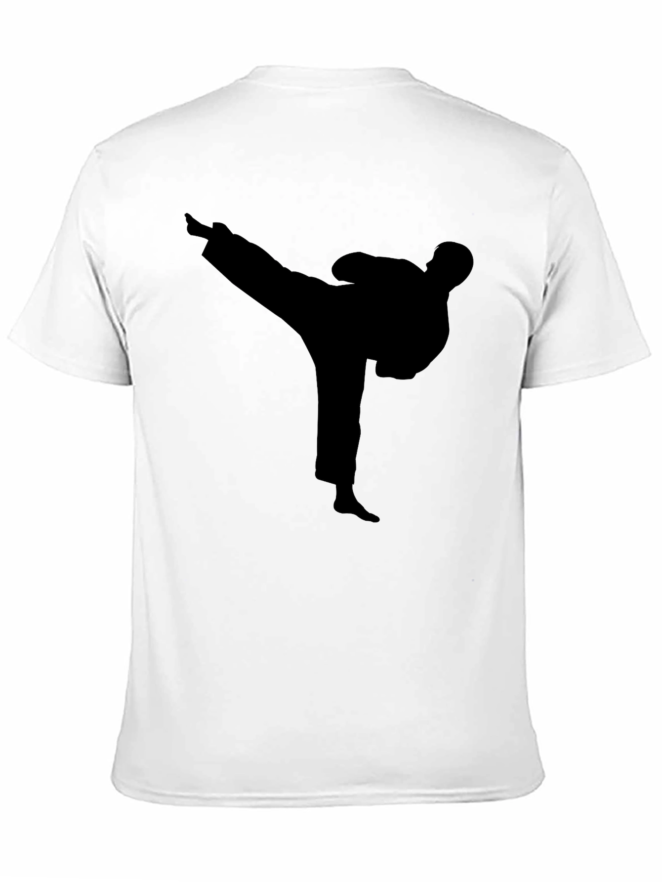 Karate Kick Silhouette Black T-Shirt