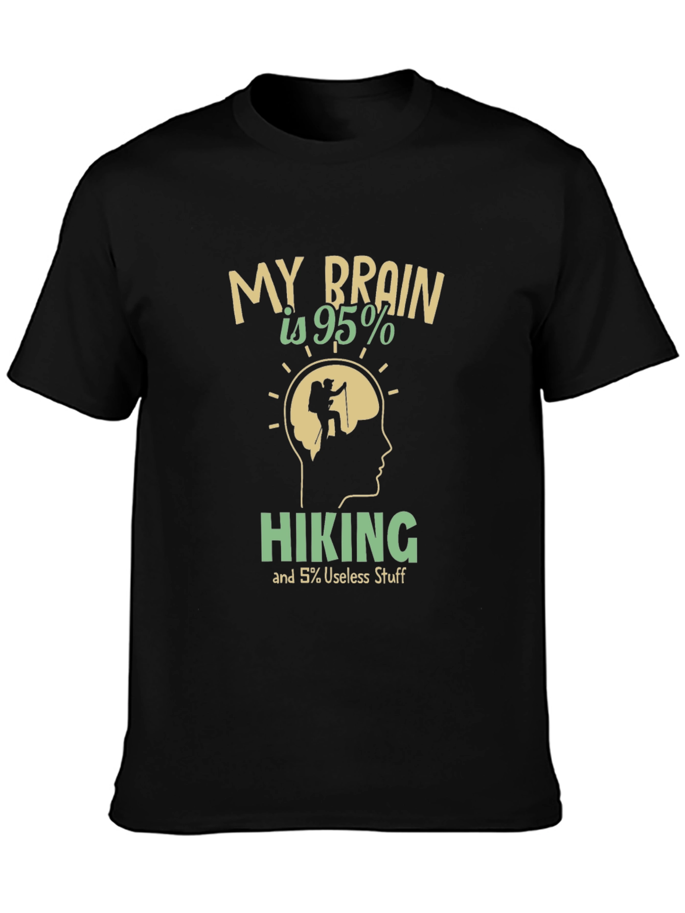 Hiking Brain Graphic Tee - Outdoors Adventure Shirt