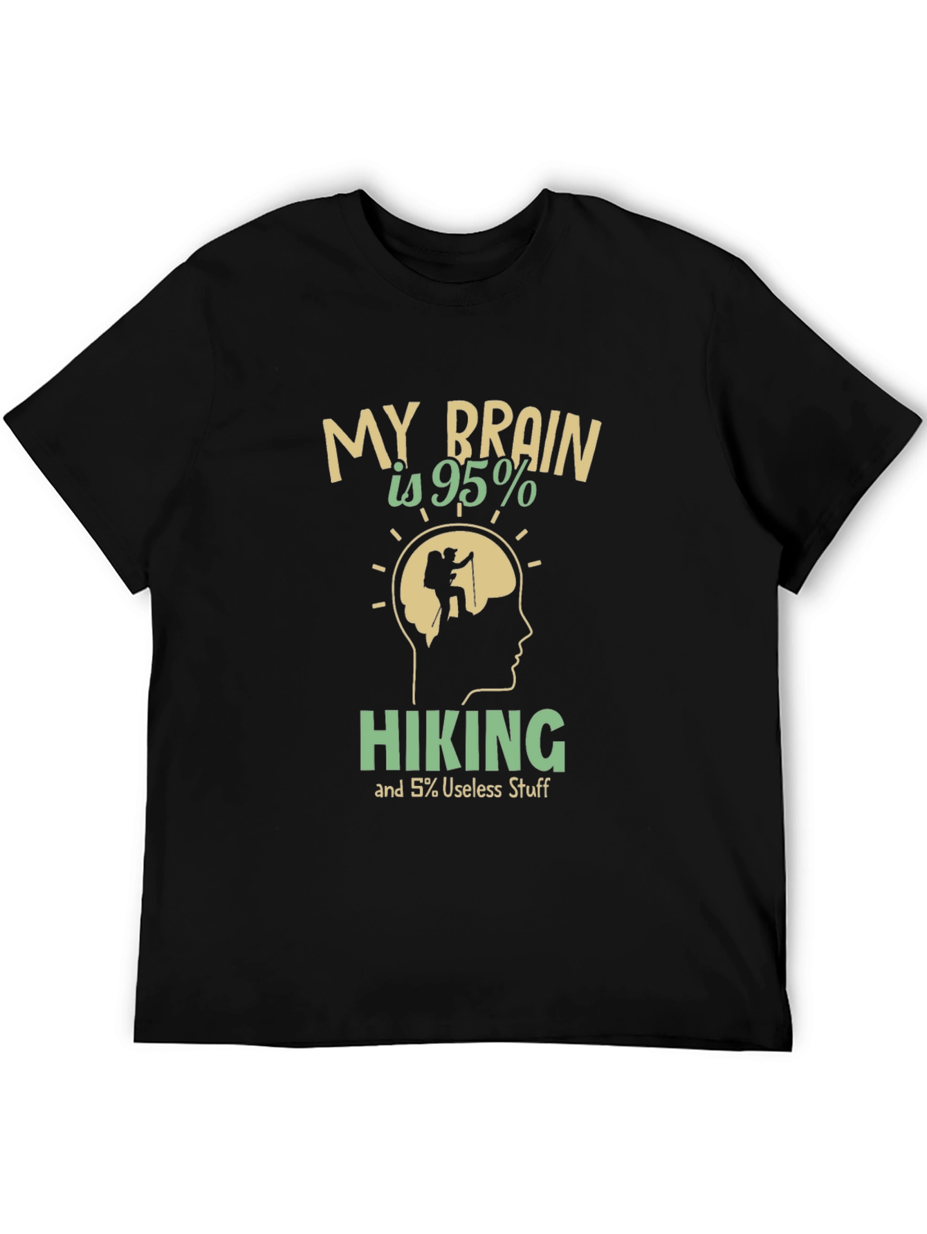 Hiking Brain Graphic Tee - Outdoors Adventure Shirt
