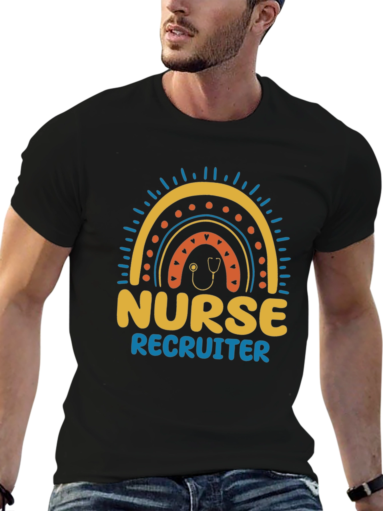 Nurse Recruiter Rainbow Graphic T-Shirt