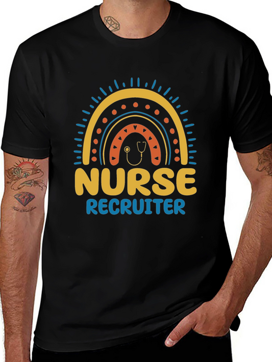 Nurse Recruiter Rainbow Graphic T-Shirt