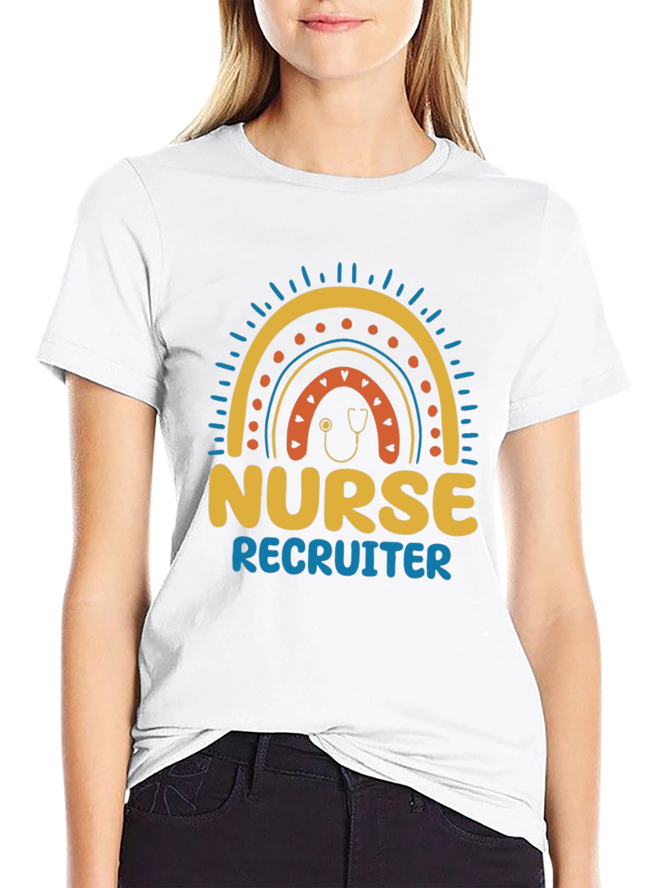 Nurse Recruiter Rainbow Graphic T-Shirt