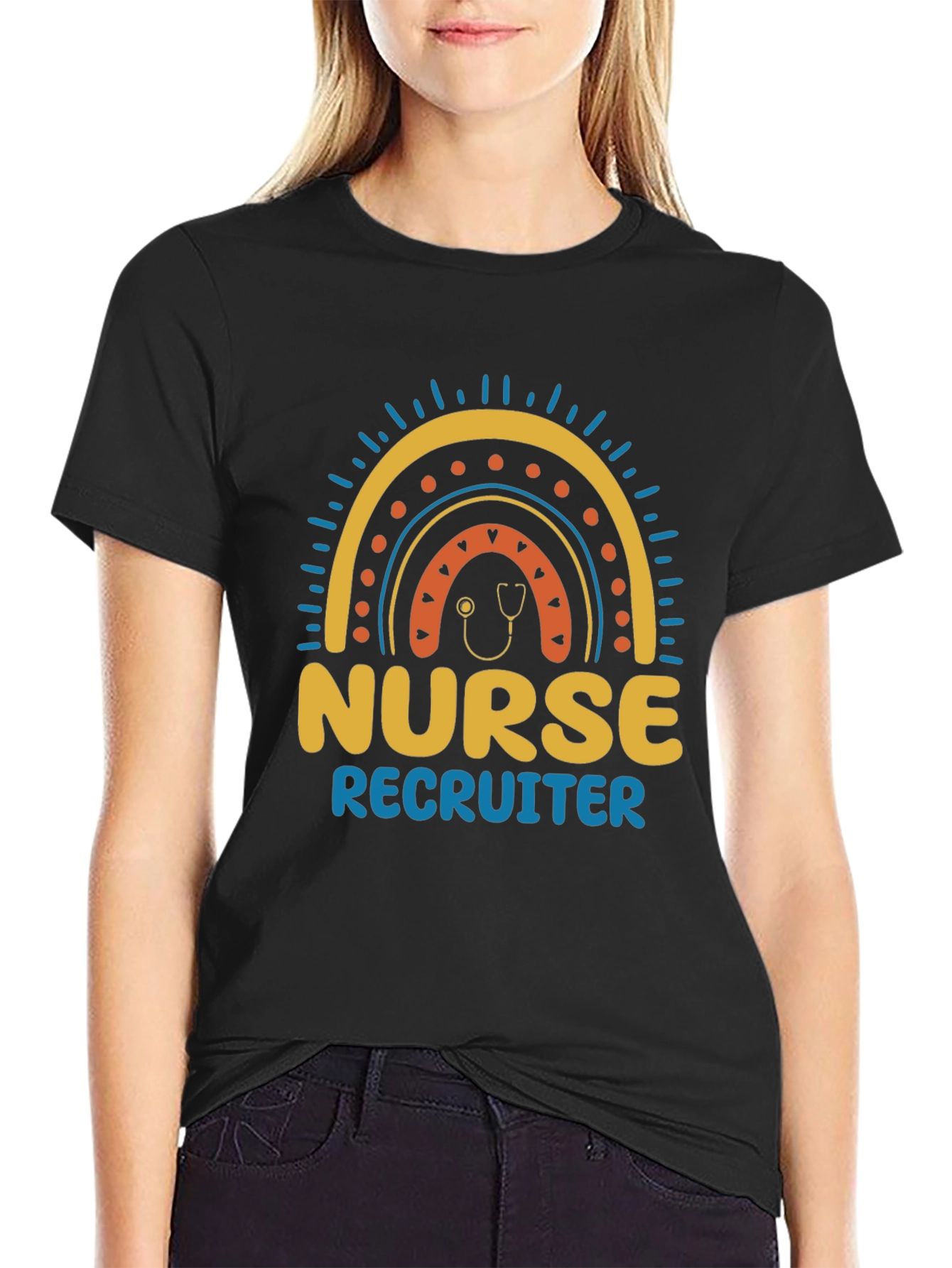 Nurse Recruiter Rainbow Graphic T-Shirt