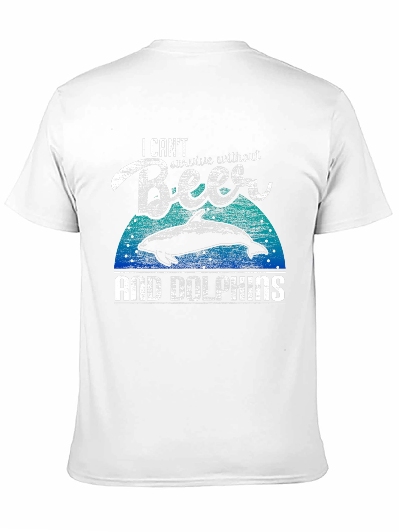 Beer & Dolphins Graphic Tee - Mens Black T-Shirt