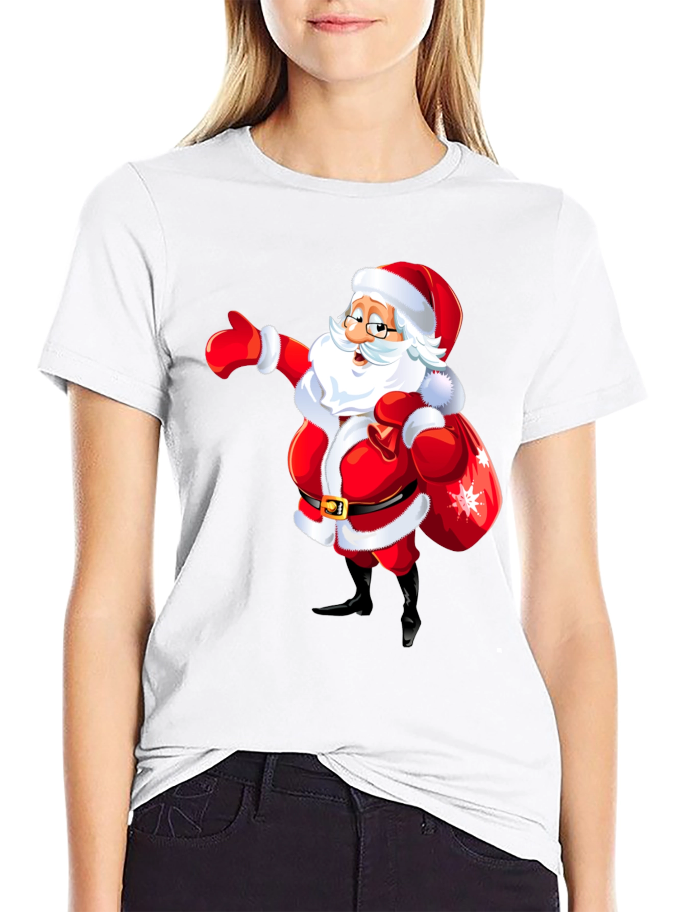 Festive Santa Graphic Tee