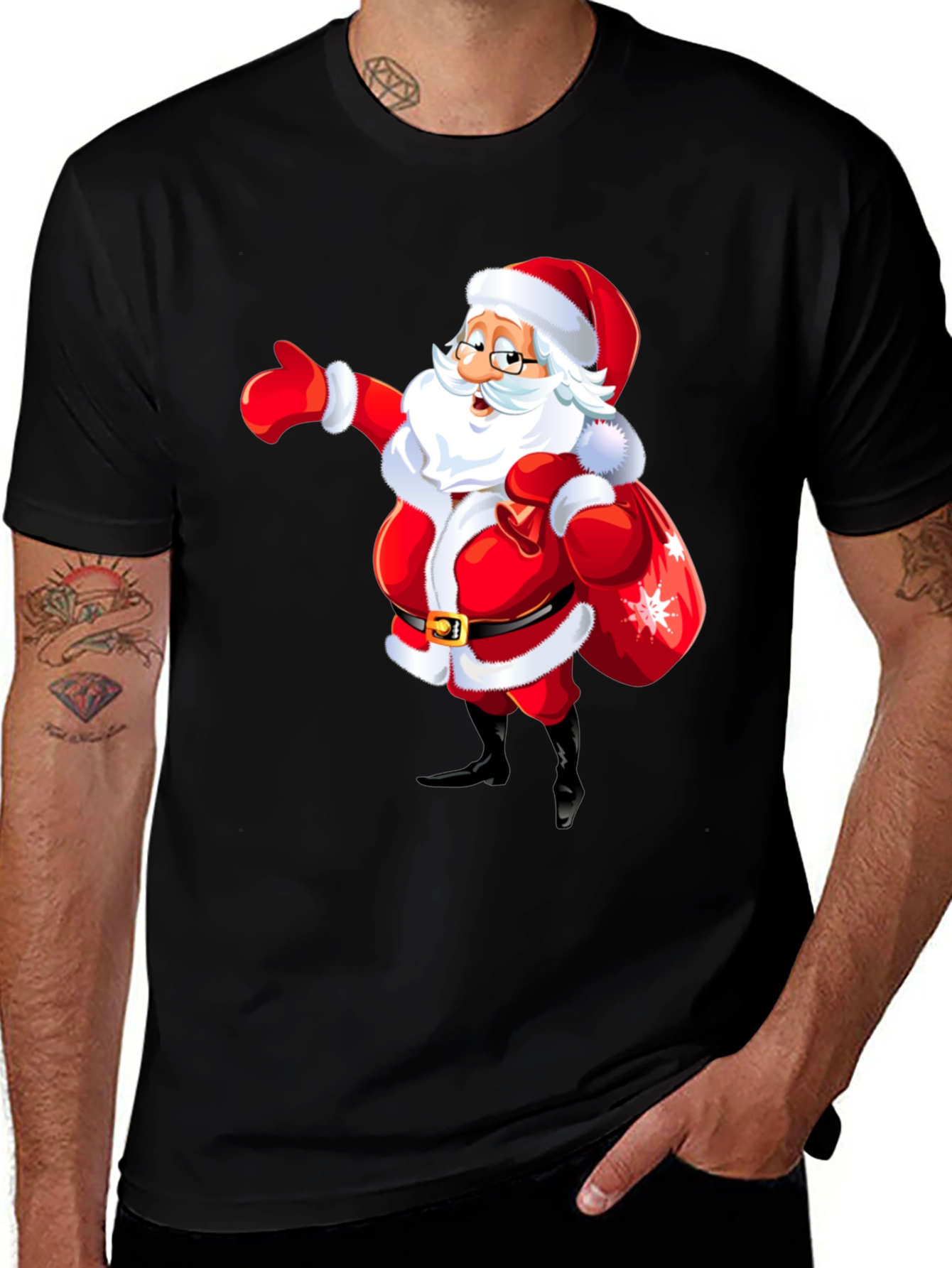 Festive Santa Graphic Tee