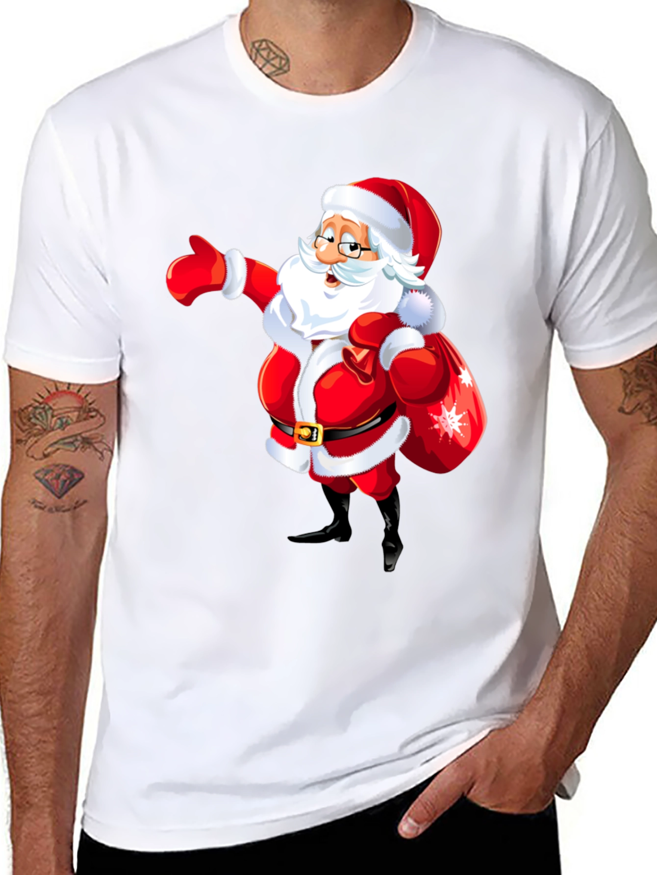 Festive Santa Graphic Tee