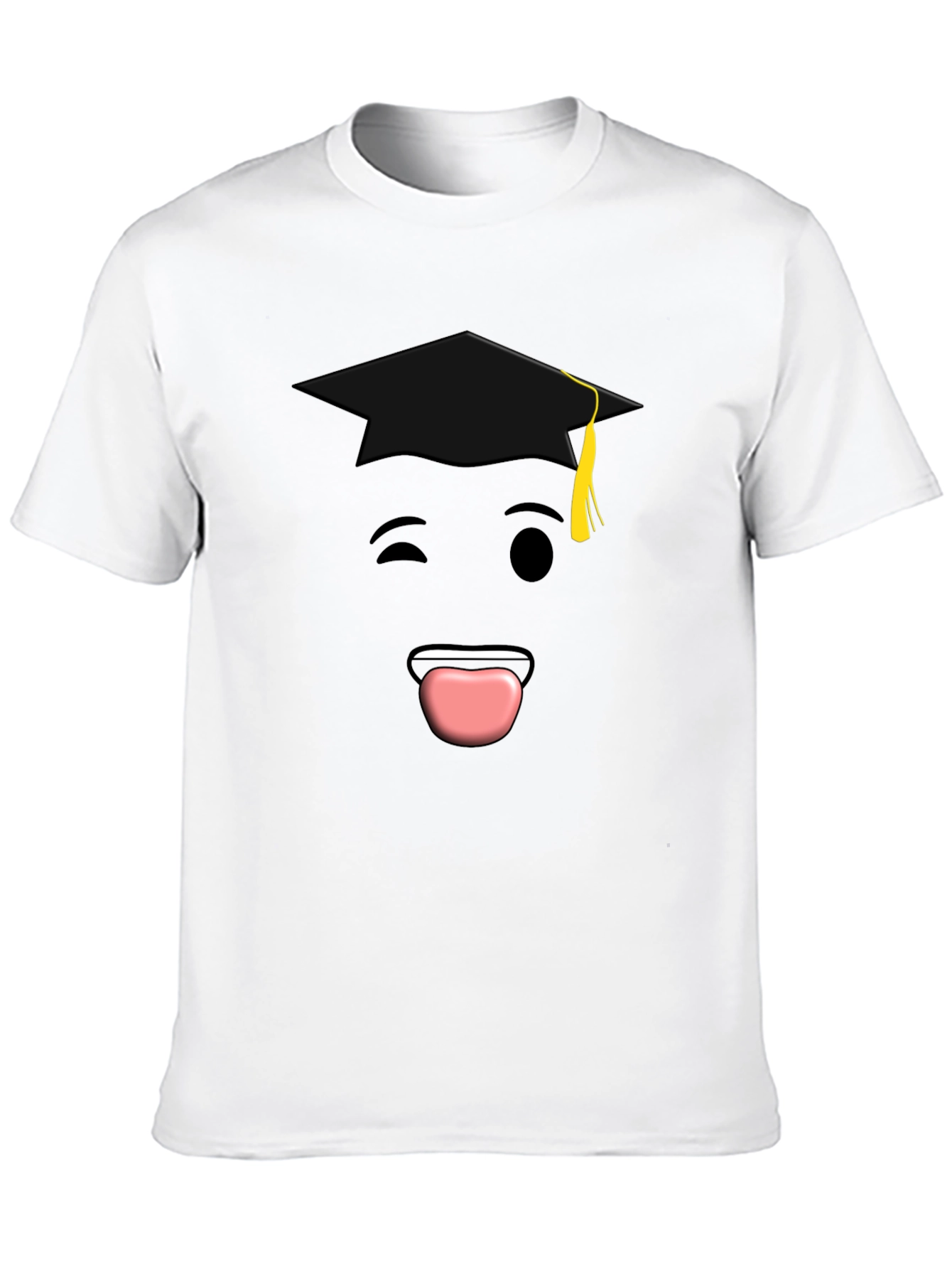Graduation Emoji T-Shirt - Black Cotton Tee