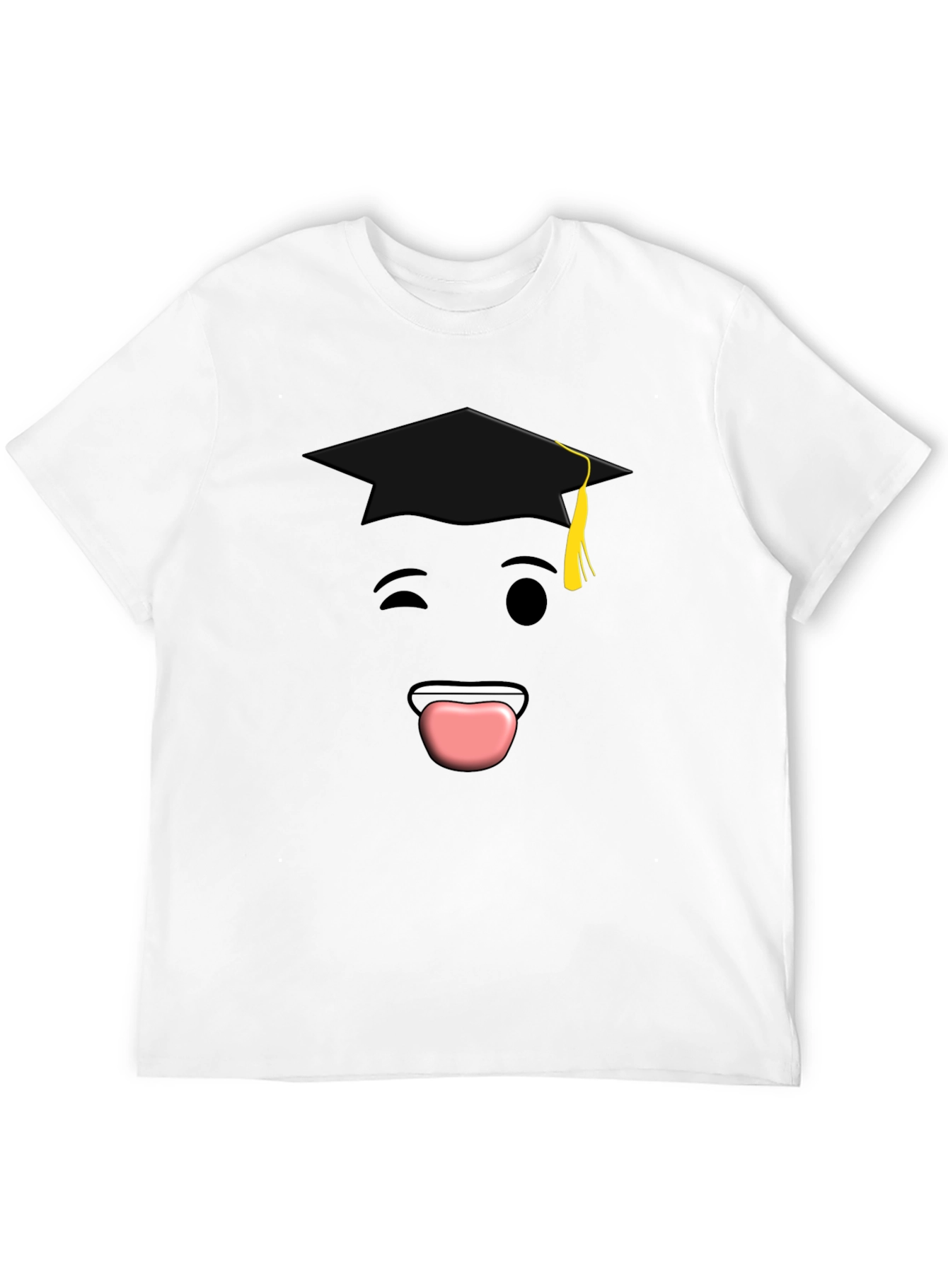 Graduation Emoji T-Shirt - Black Cotton Tee