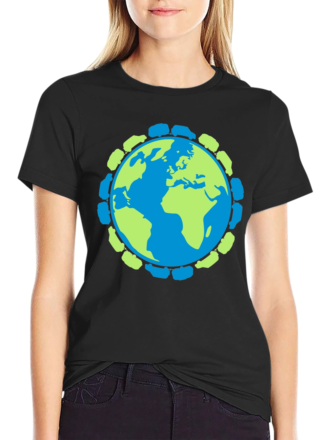 Earth & Trucks Graphic T-Shirt - Black