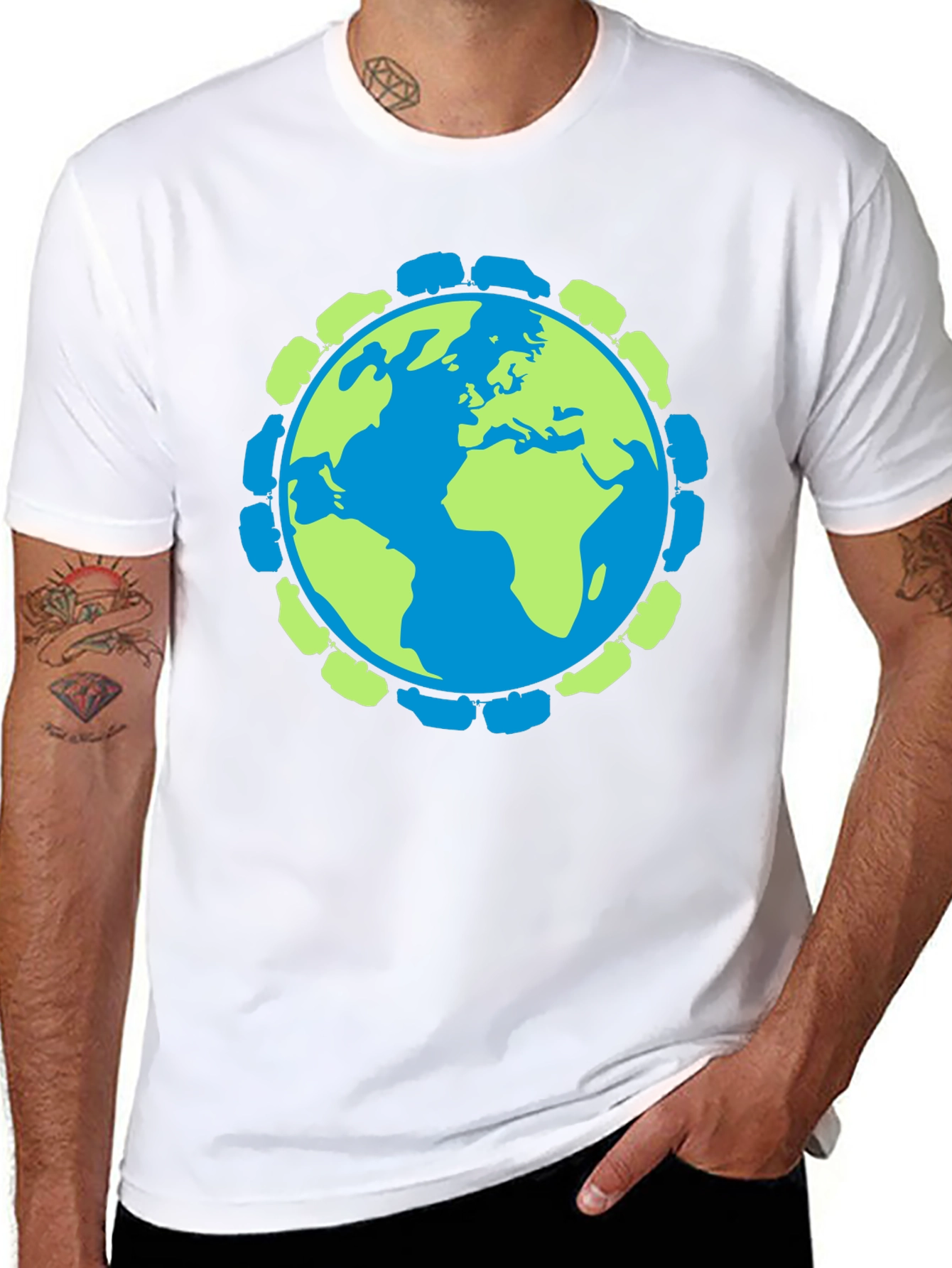 Earth & Trucks Graphic T-Shirt - Black