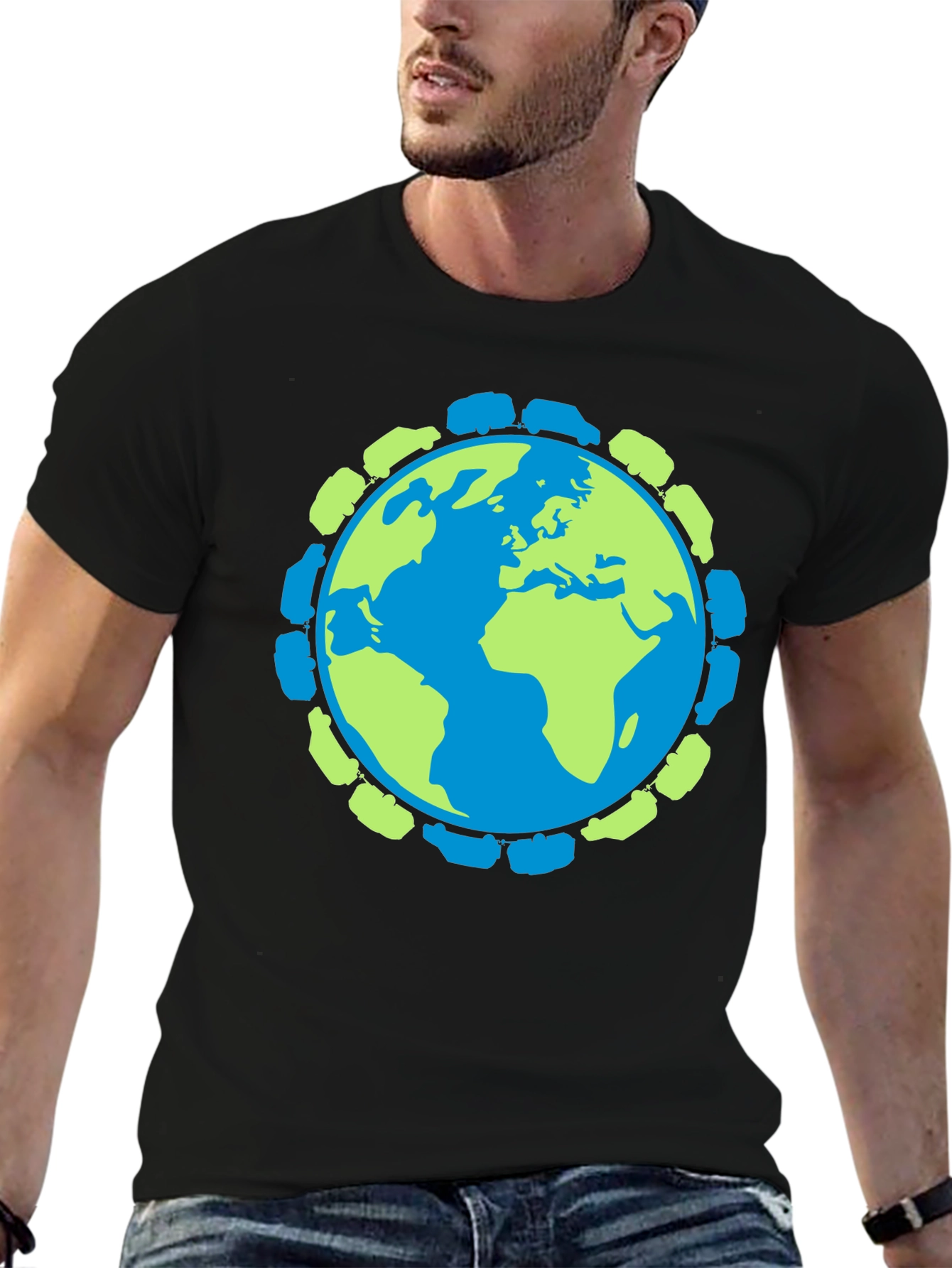 Earth & Trucks Graphic T-Shirt - Black