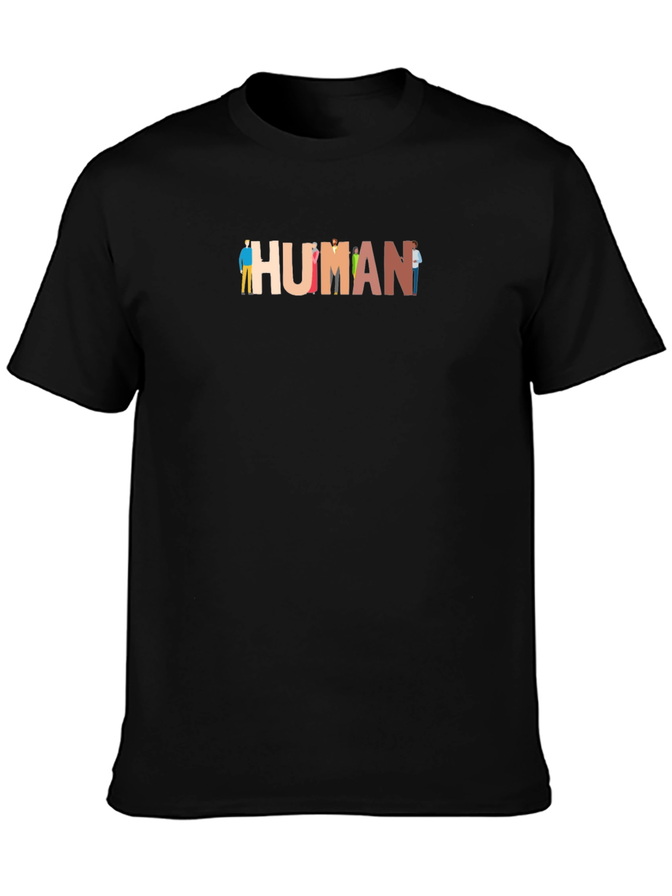 Diversity HUMAN Graphic Tee - Unisex Black T-Shirt
