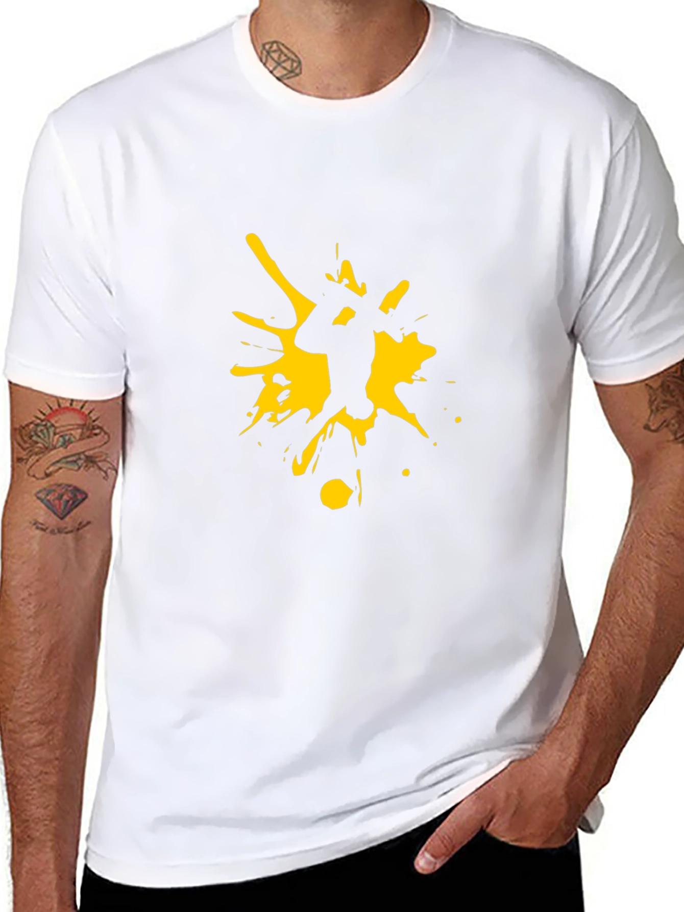 Abstract Graphic Print T-Shirt - Mens Casual Tee