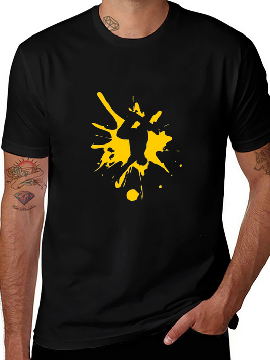 Abstract Graphic Print T-Shirt - Mens Casual Tee