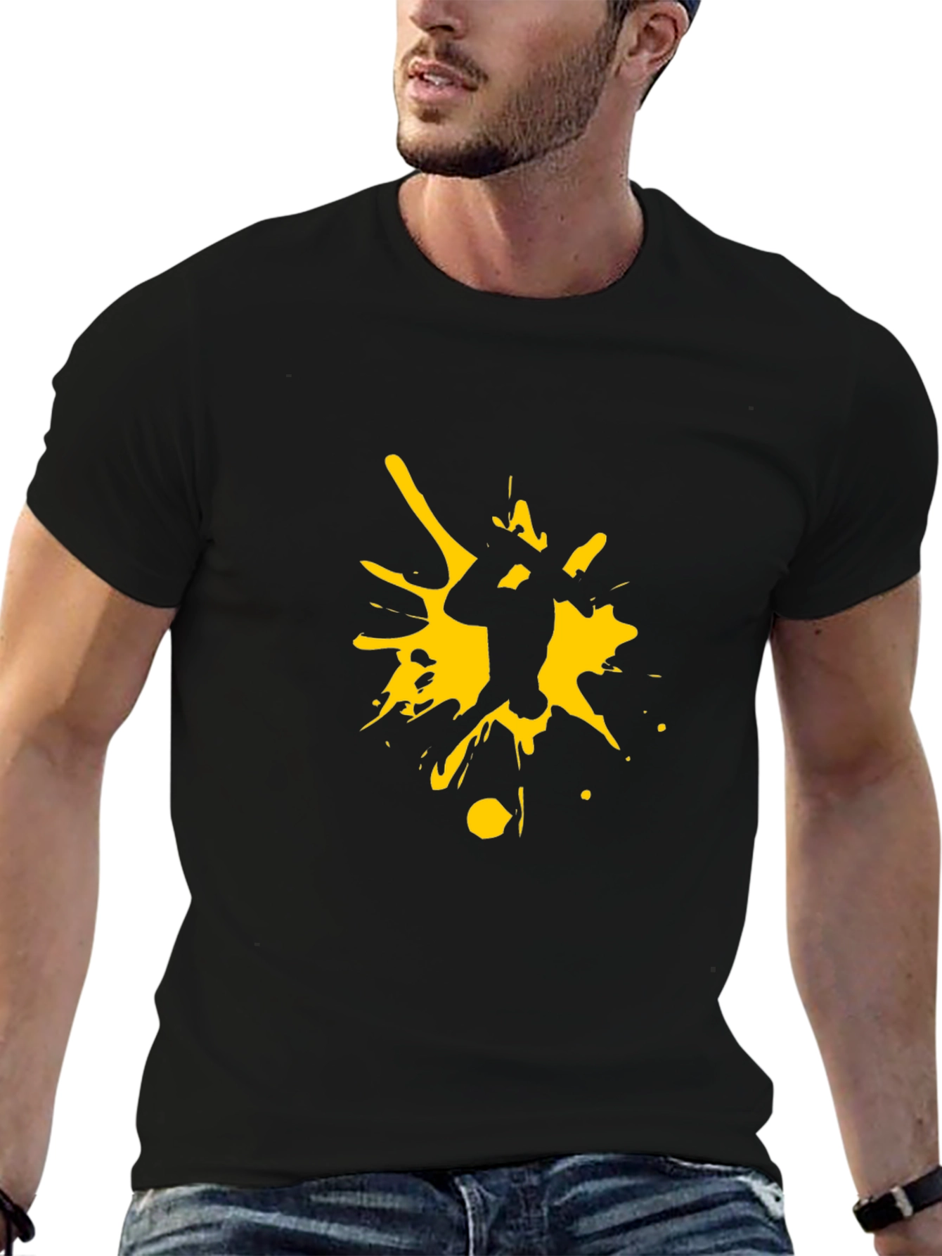 Abstract Graphic Print T-Shirt - Mens Casual Tee