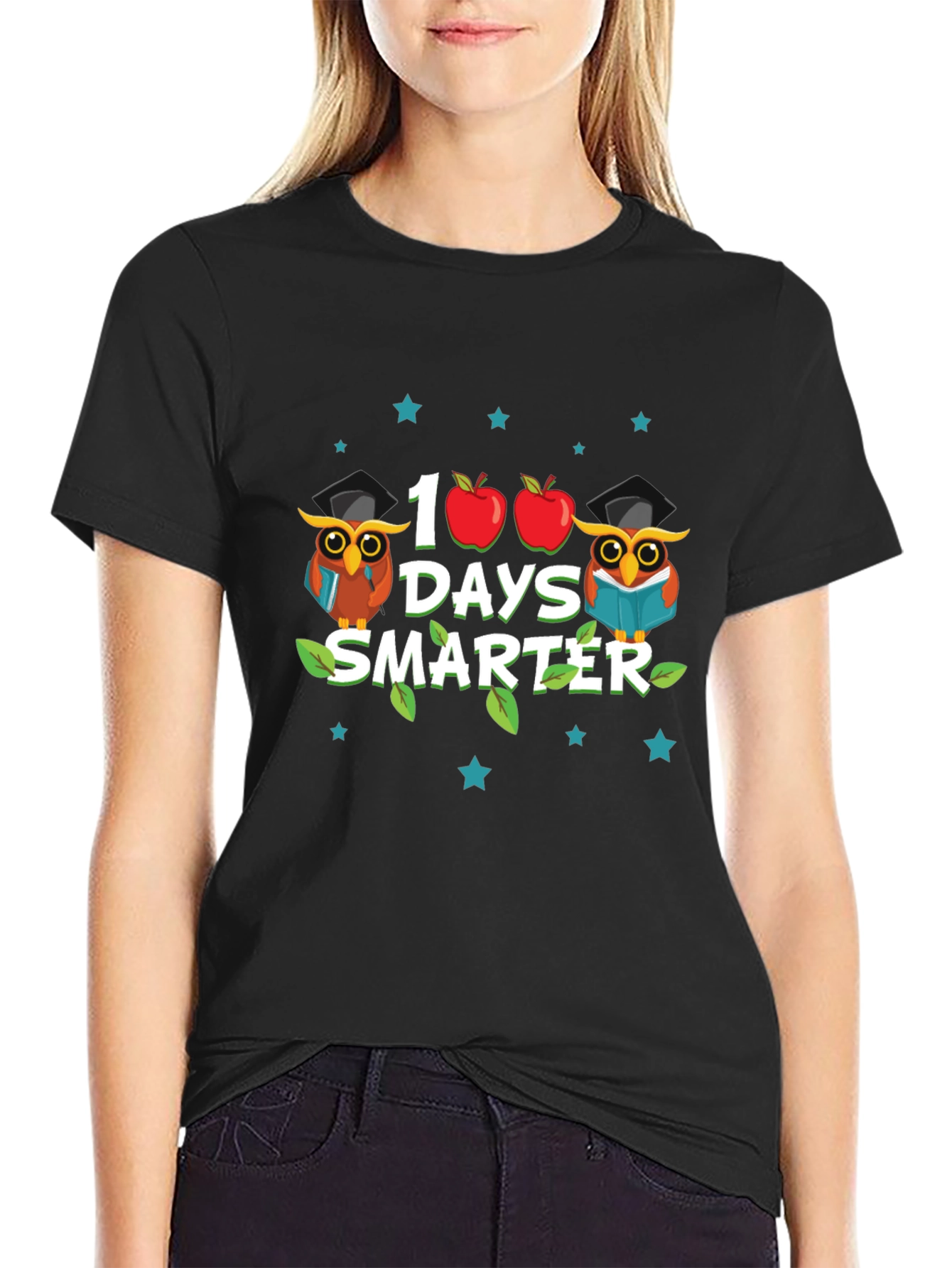 100 Days Smarter Owl Teacher T-Shirt