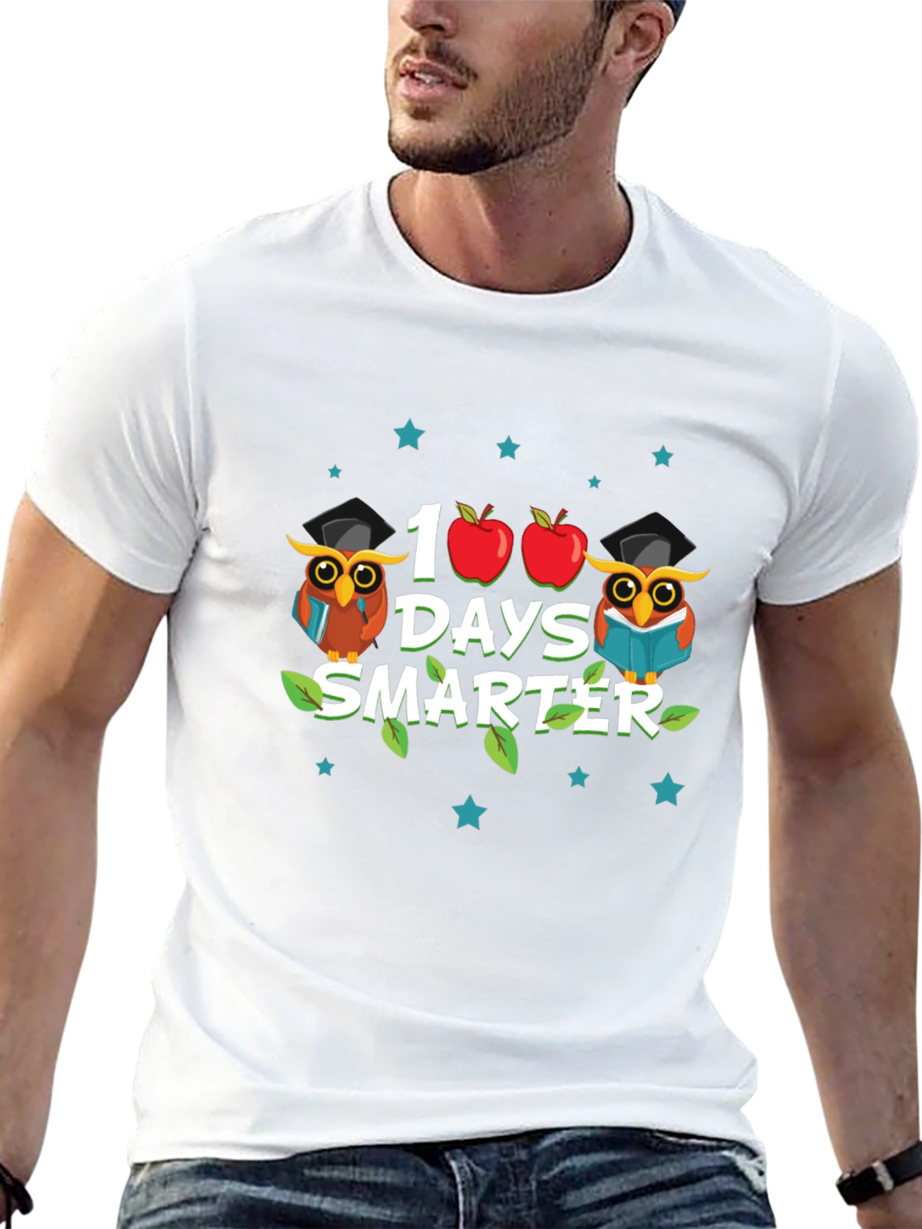 100 Days Smarter Owl Teacher T-Shirt