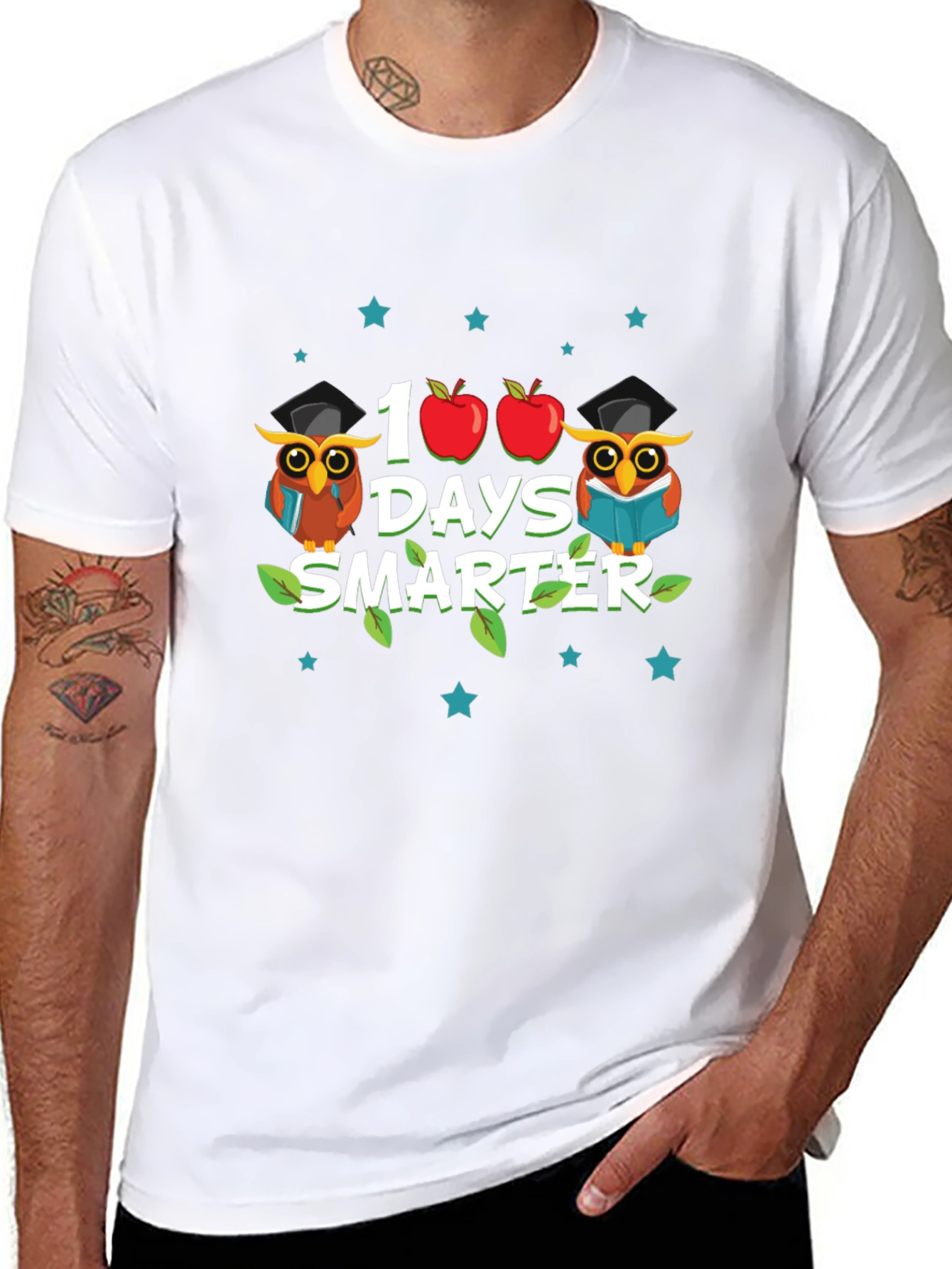 100 Days Smarter Owl Teacher T-Shirt
