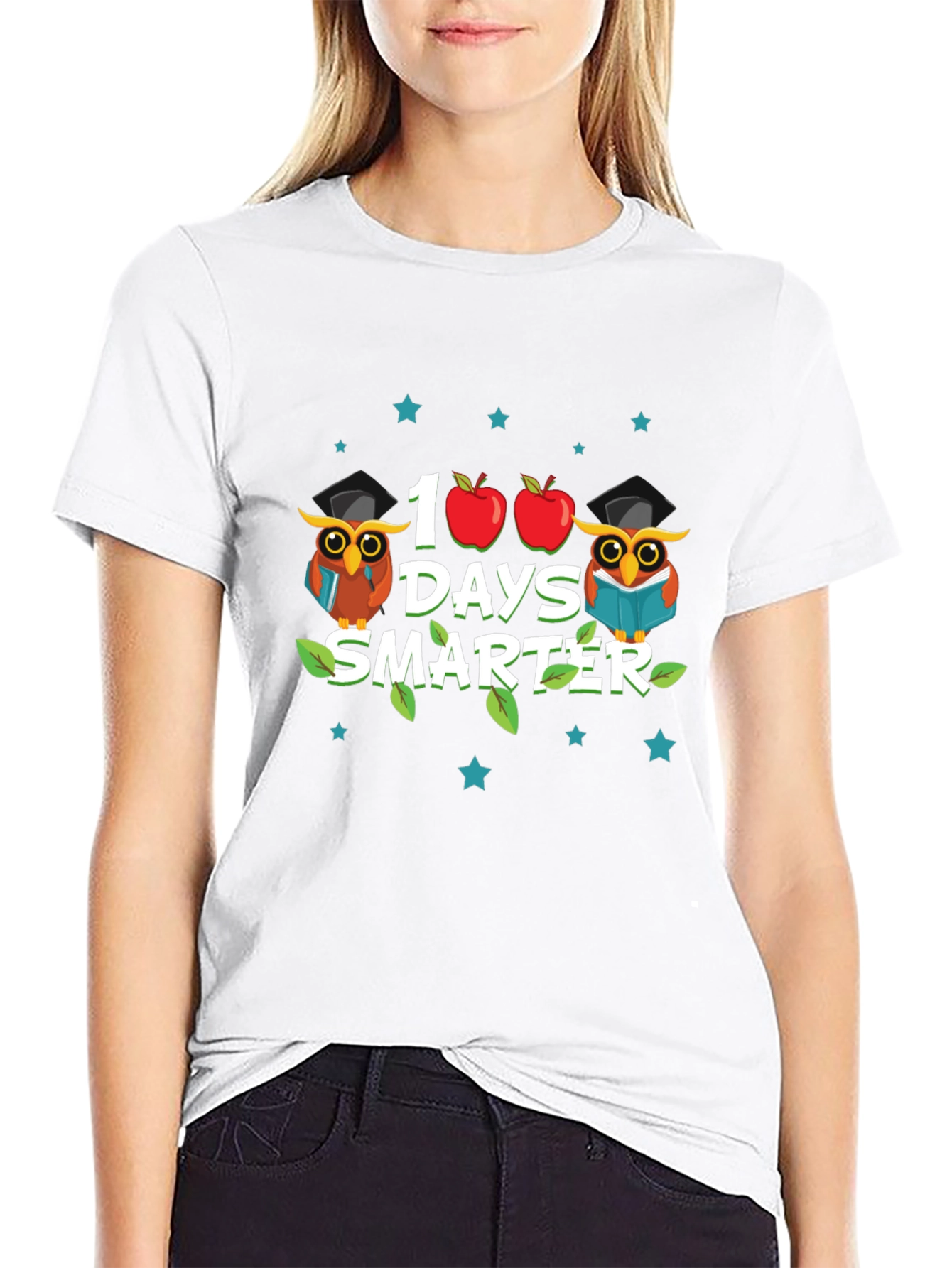 100 Days Smarter Owl Teacher T-Shirt