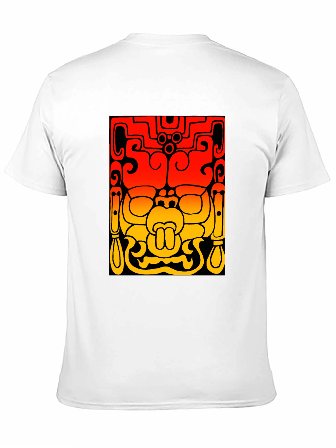 Mayan Mask Graphic Tee - Stylish Black T-Shirt