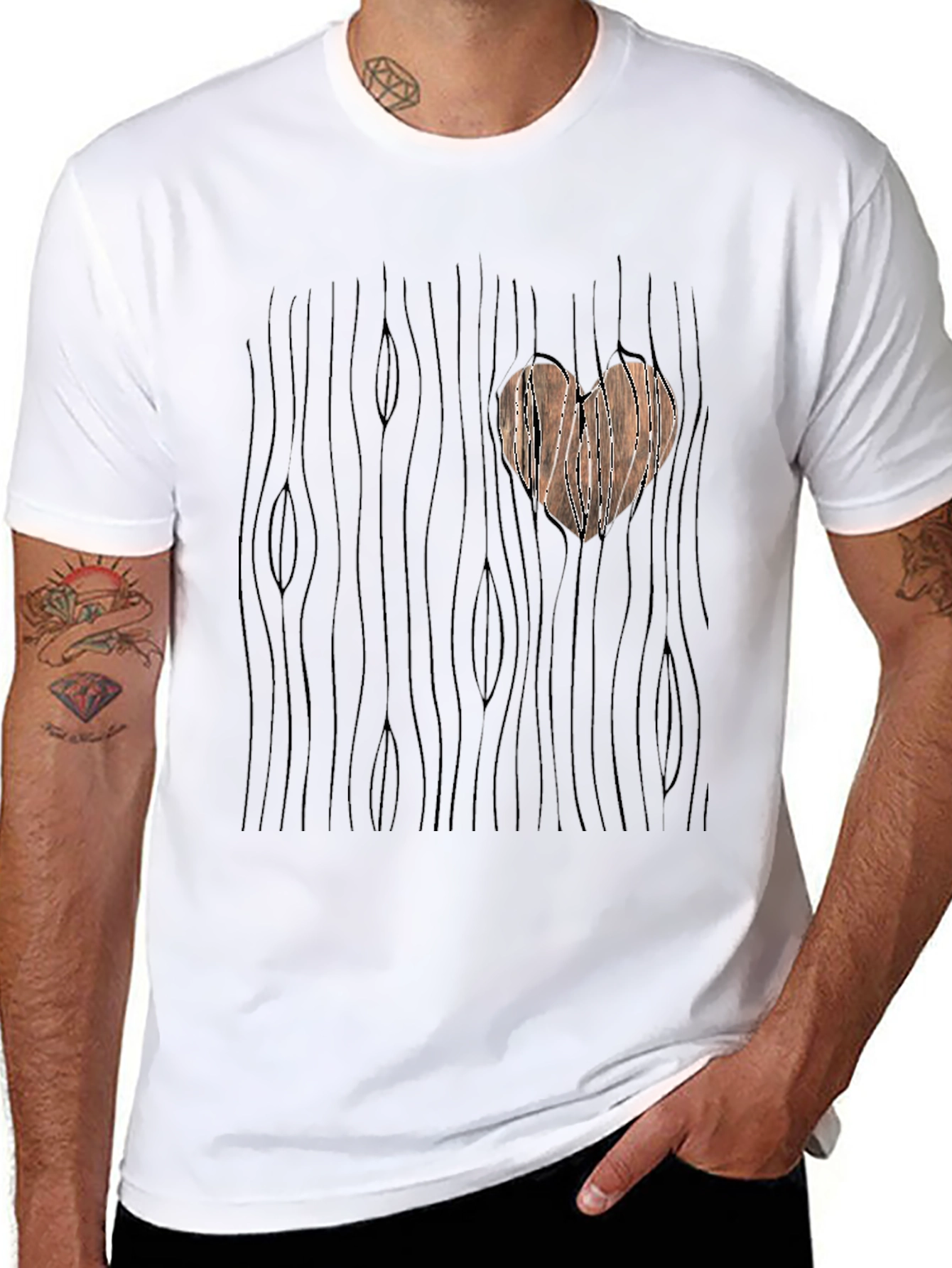 Heart Wood Graphic T-Shirt